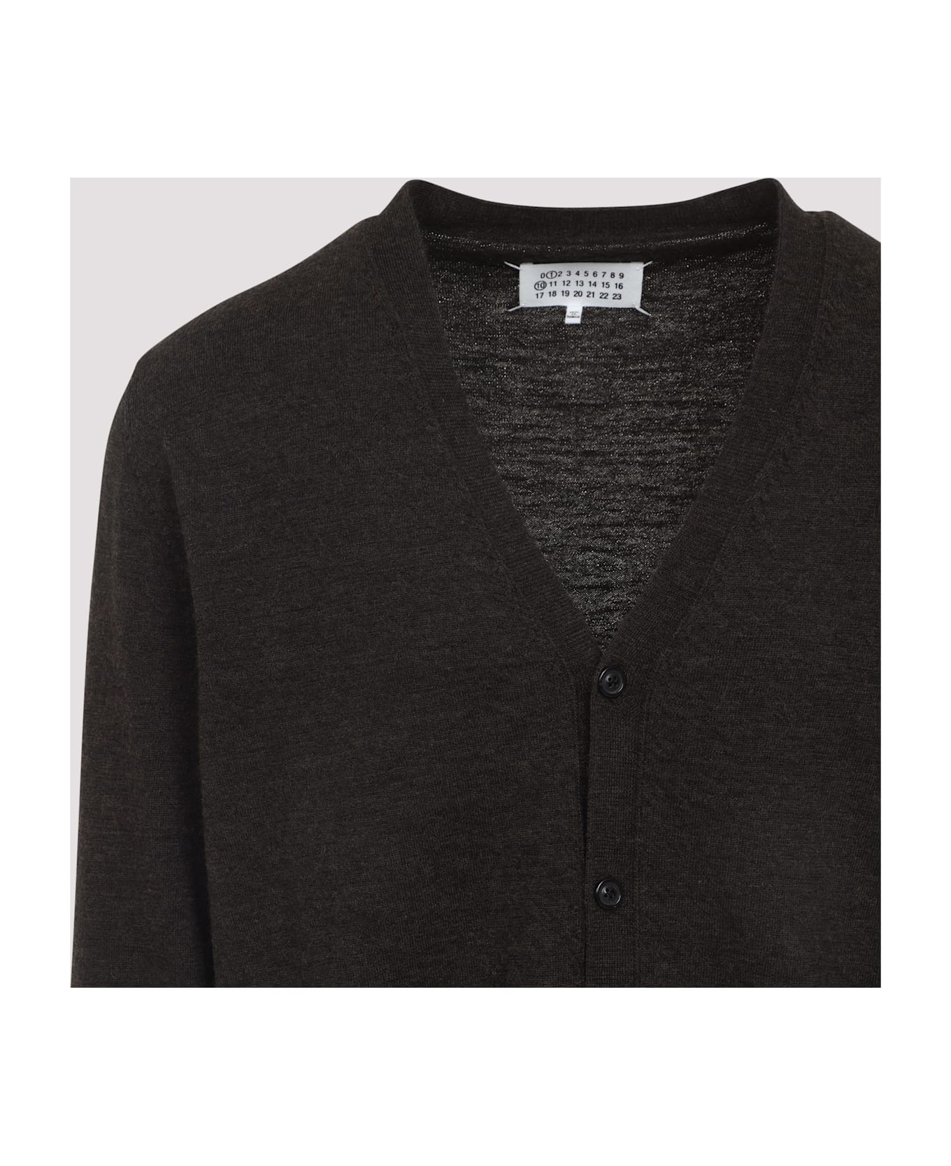 Maison Margiela Wool Cardigan - M Dark Brown
