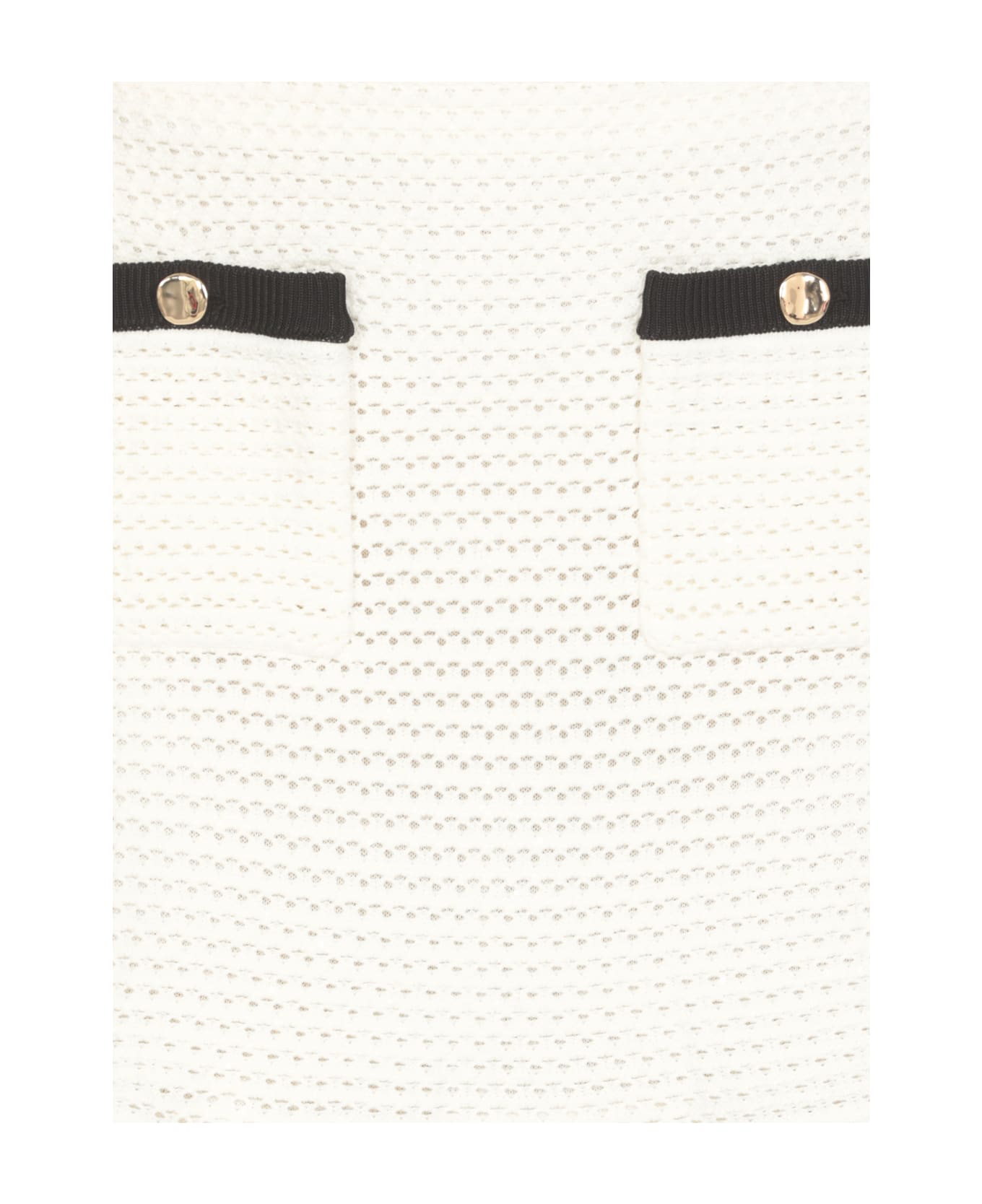 self-portrait Crochet Skirt - White