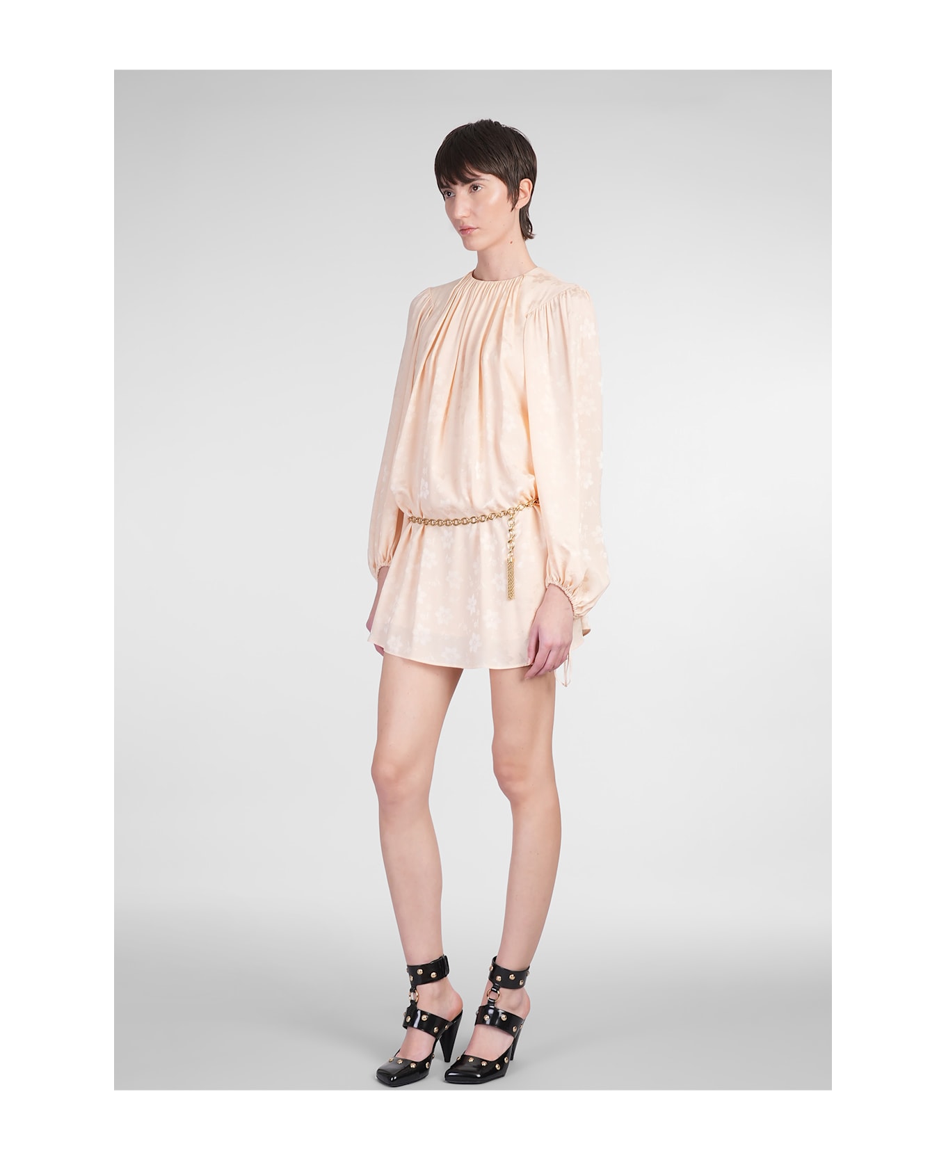 Chloé Dress In Rose-pink Silk - Rosa
