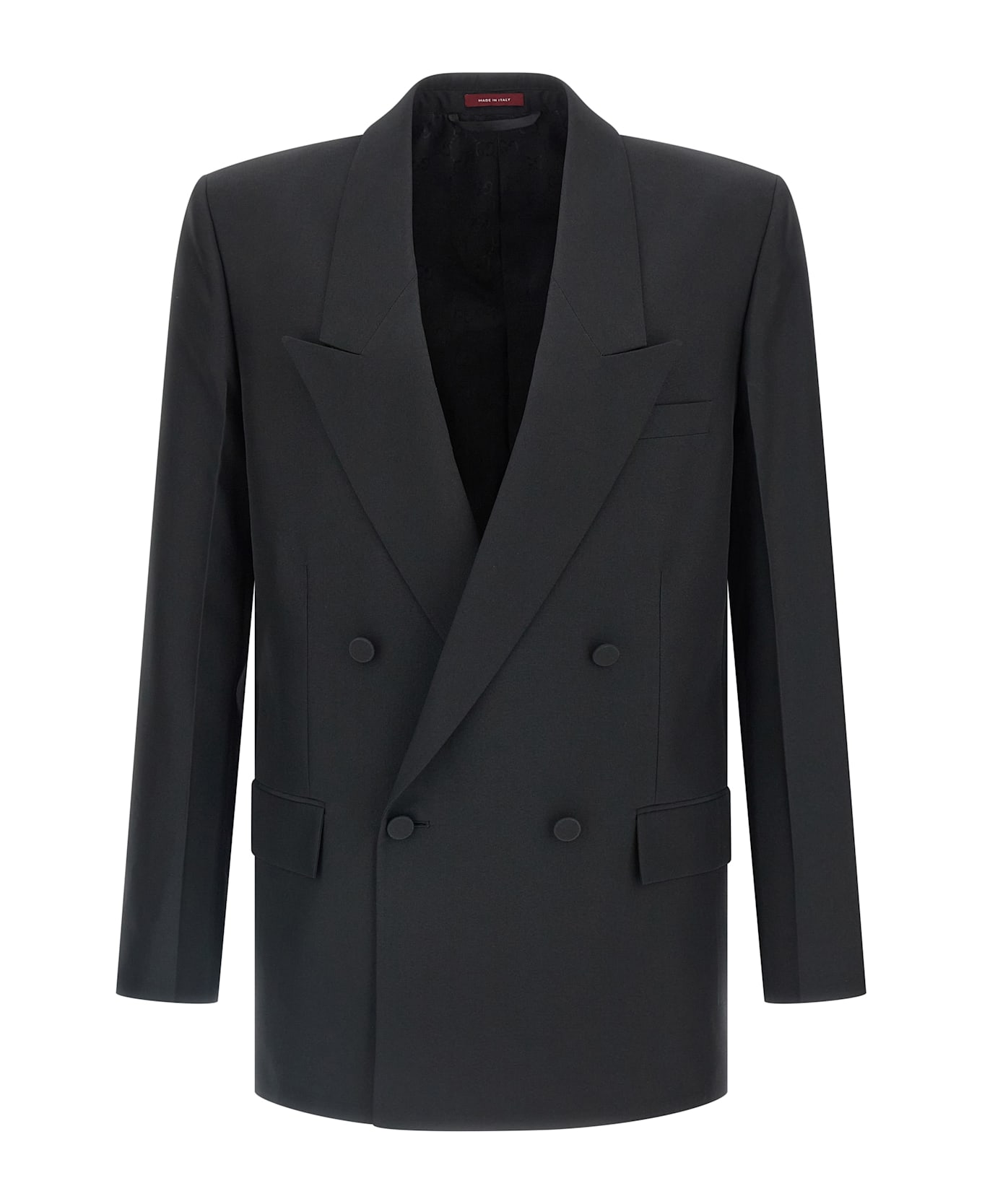 Gucci Double-breasted Technical Panama Blazer - Black  