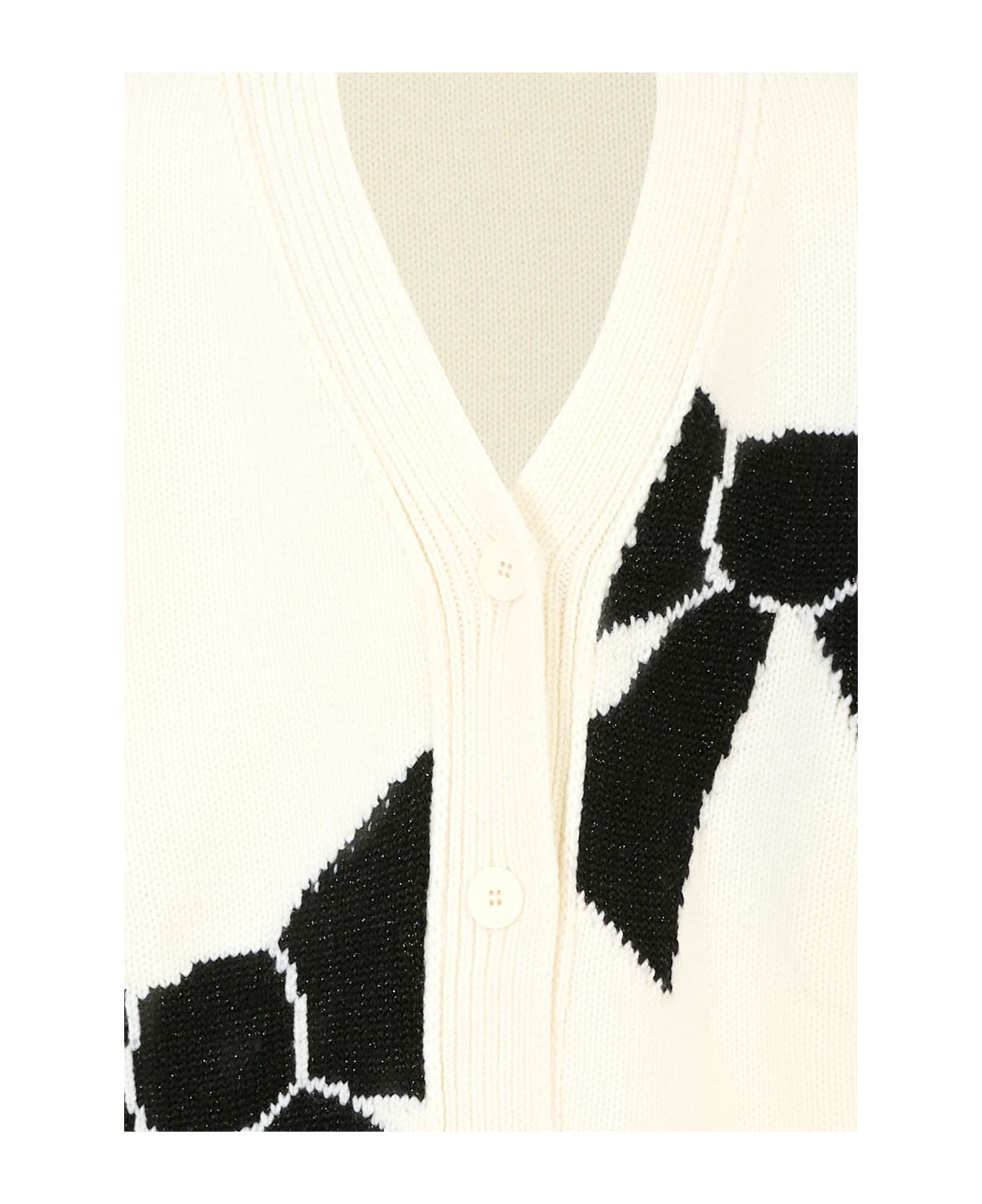 Simonetta White Cardigan For Girl With Bow - White