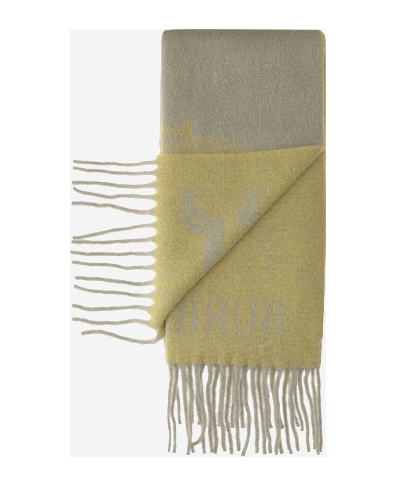 Burberry Wool Blend Scarf With Ekd - Red