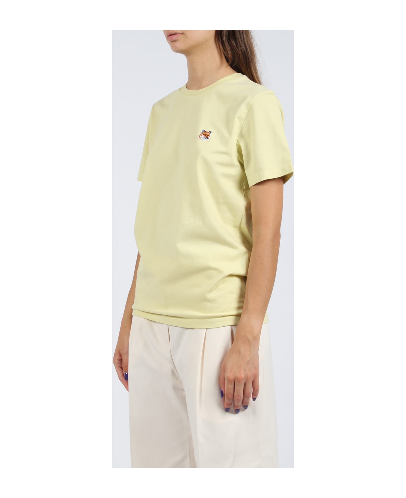 Maison Kitsuné Fox Head Patch T-shirt - Yellow & Orange Tシャツ