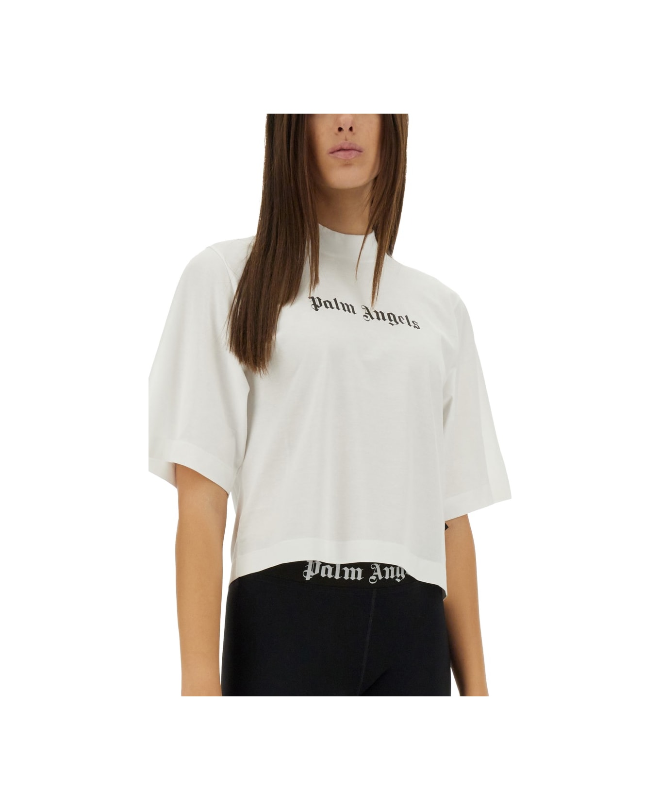 Palm Angels T-shirt With Logo - WHITE
