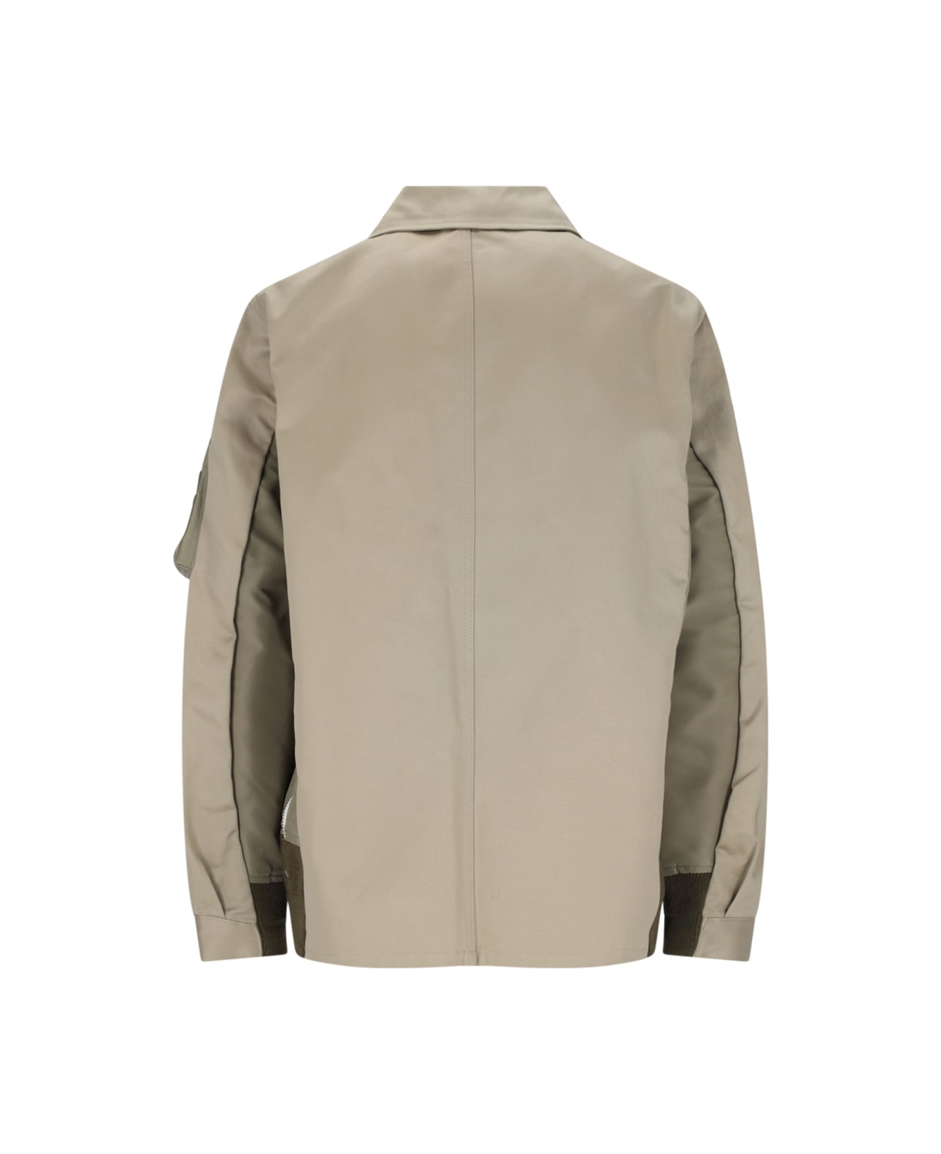 Sacai Nylon Detail Shirt Jacket - Green コート＆ジャケット