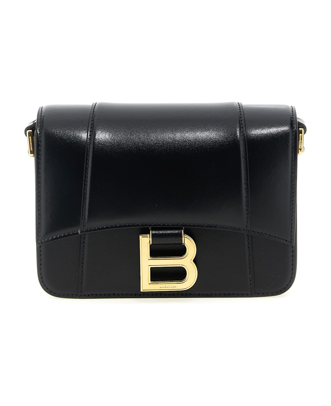 Balenciaga 
flap Hourglass
 Small Crossbody Bag - BLACK