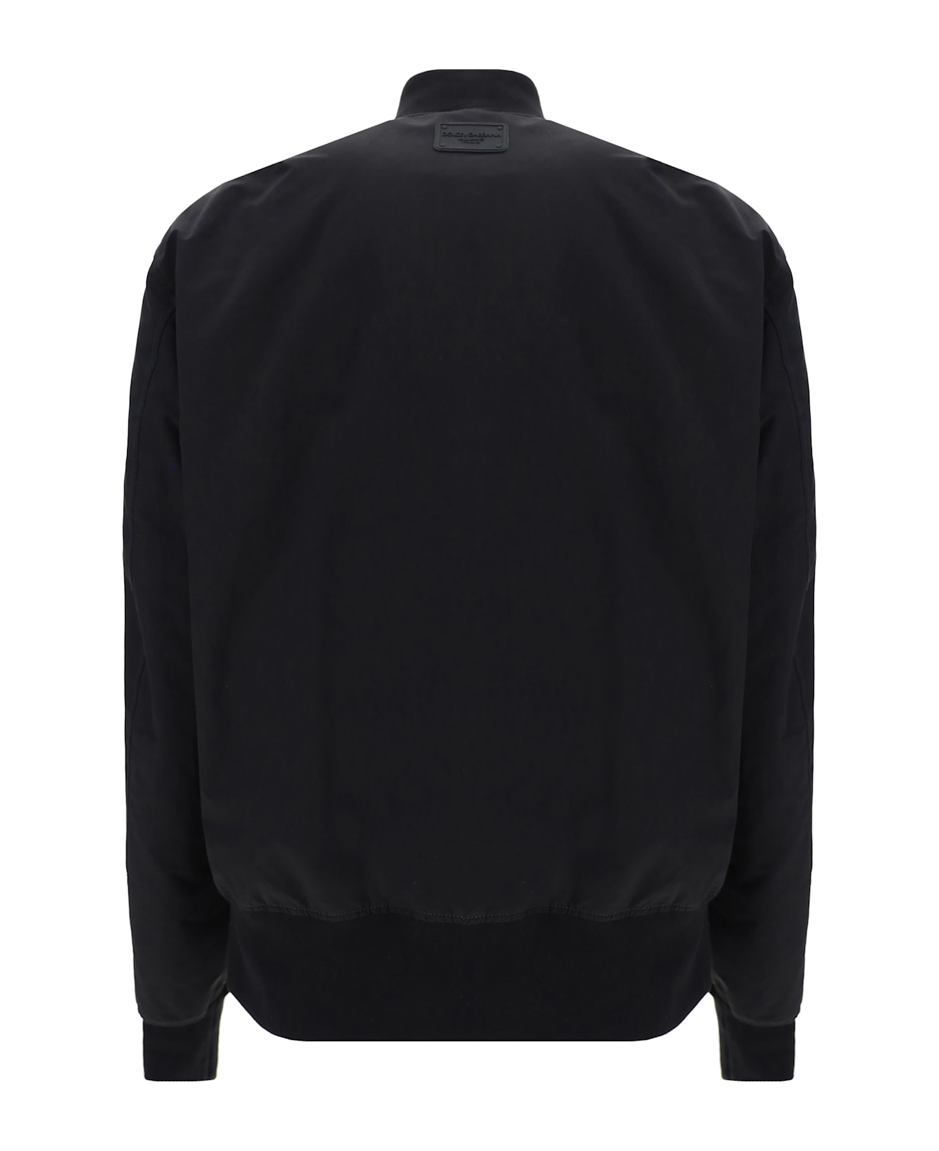 Dolce & Gabbana Bomber Jacket In Technical Fabric - black