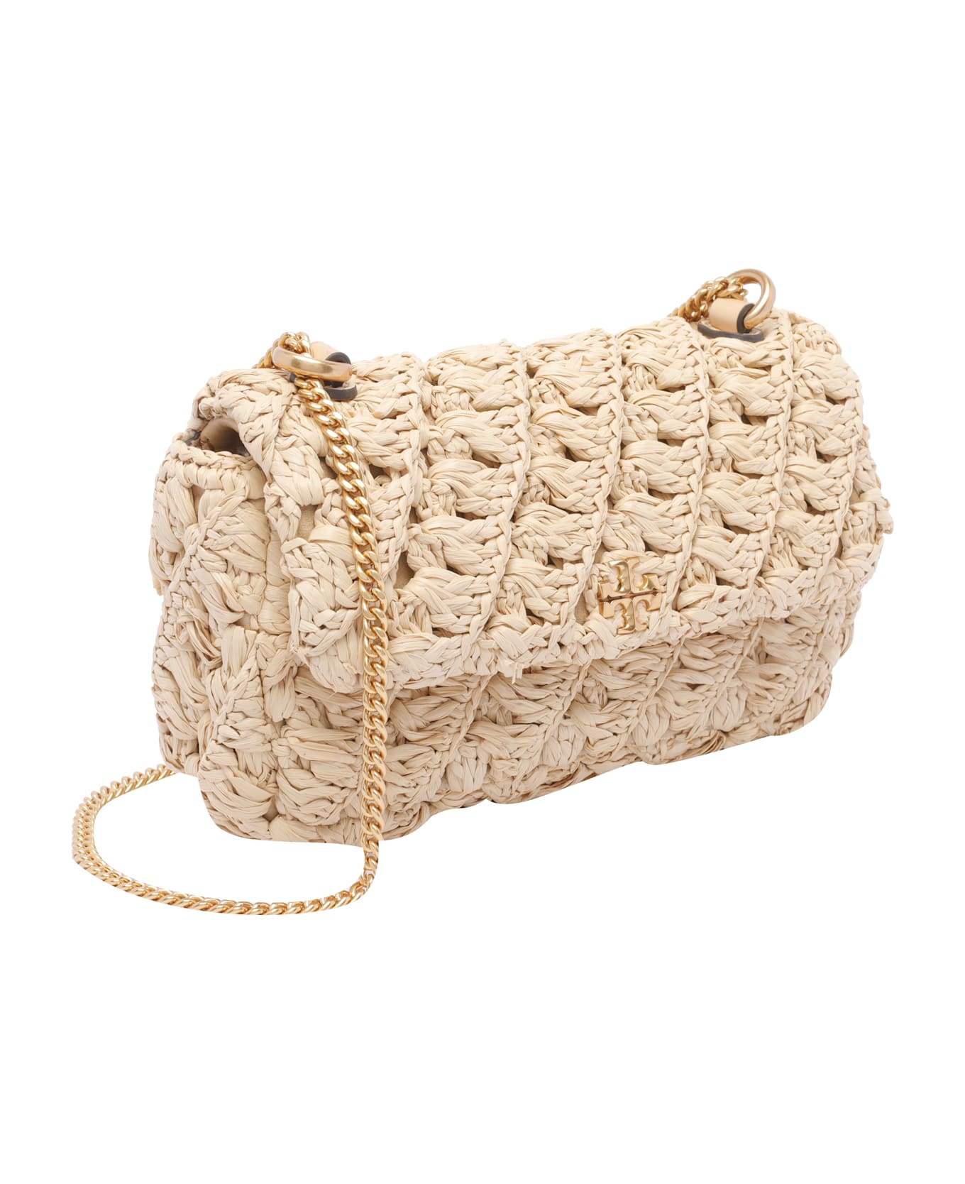 Tory Burch Mini Kira Woven Shoulder Bag - Beige