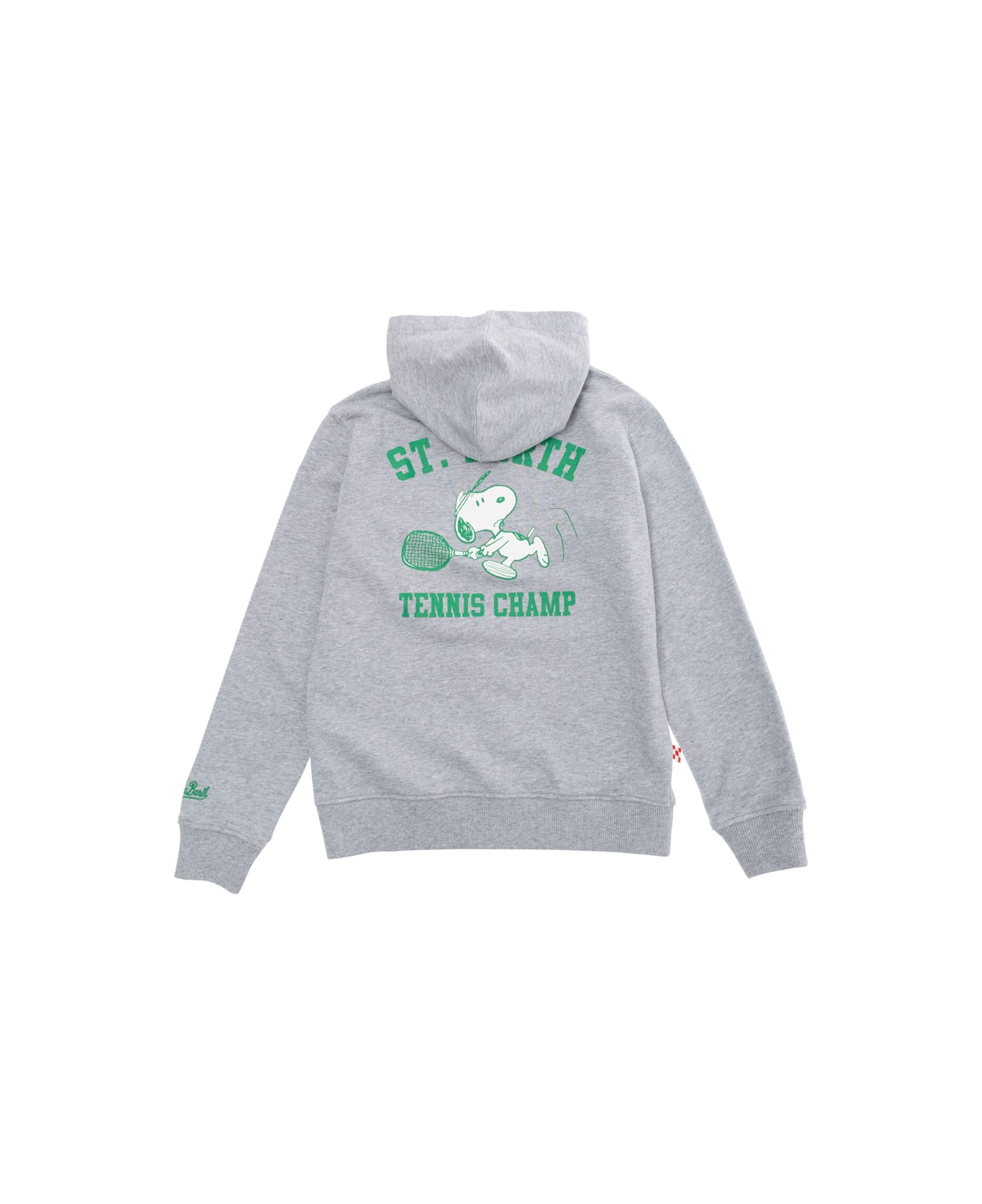 MC2 Saint Barth Grey Sweatshirt With Logo Lettering On The Front And Maxi Logo Print On The Rear In Cotton Boy - Grey