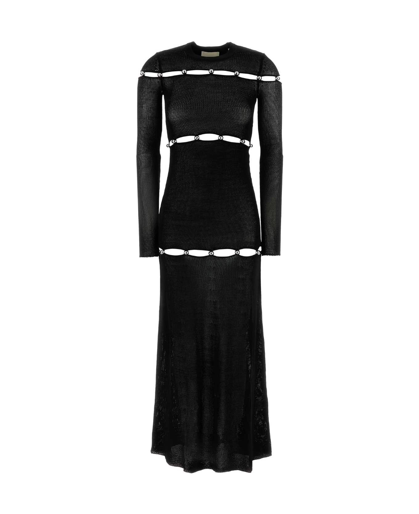 Black Crochet Elmire Dress - Thumbnail 2