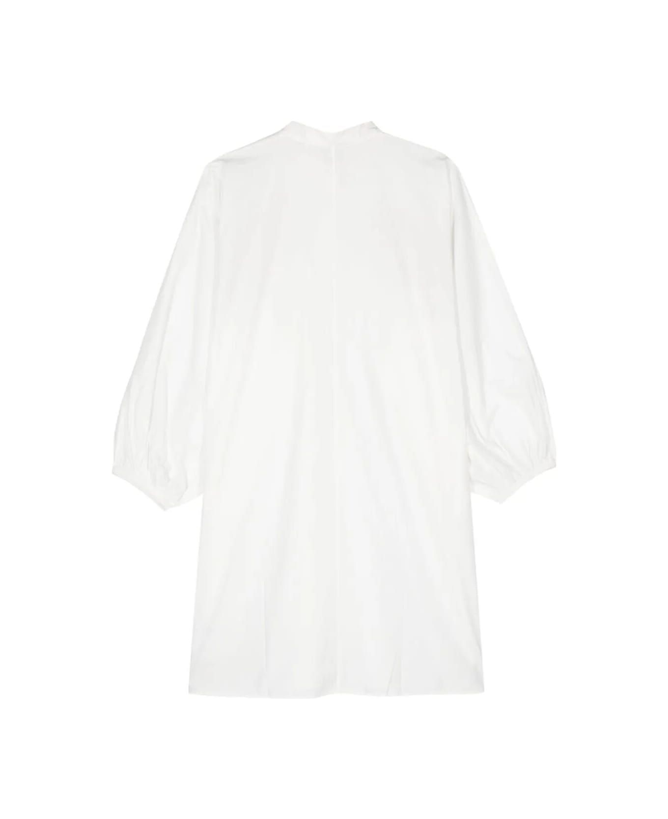 Essentiel Antwerp Frilled Puff Sleeve Dress - White
