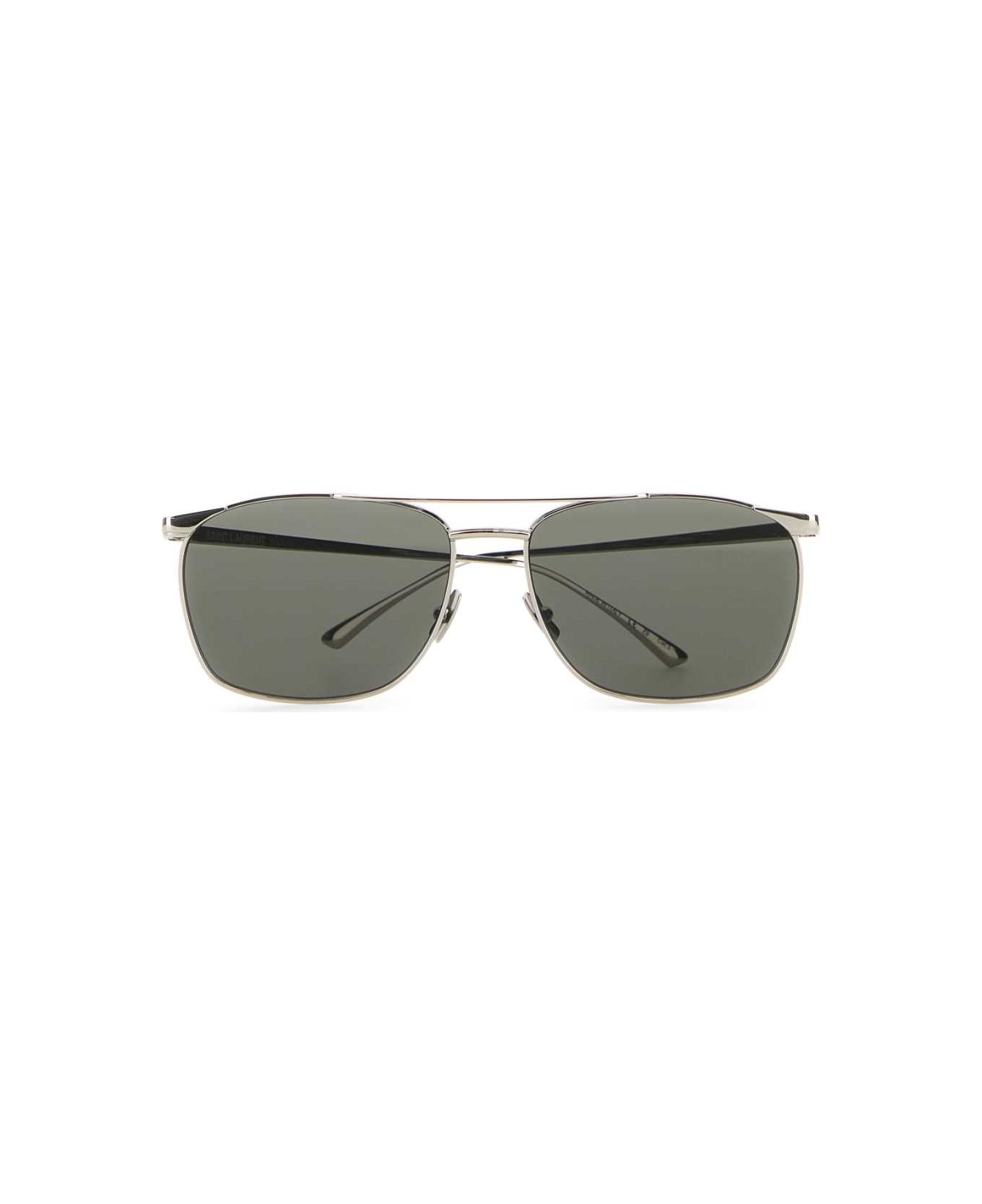 Saint Laurent Silver Metal Sl 796 Sunglasses - SILVERGREY