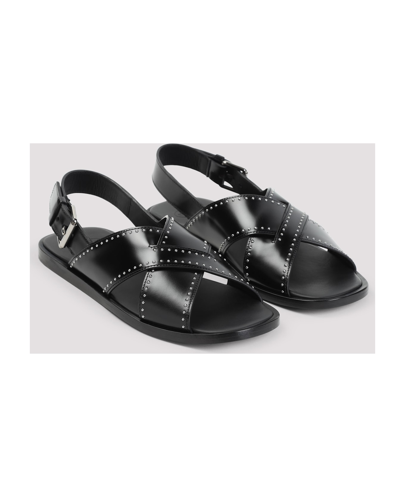 Church
s Black Leather Oksana Sandals - BLACK