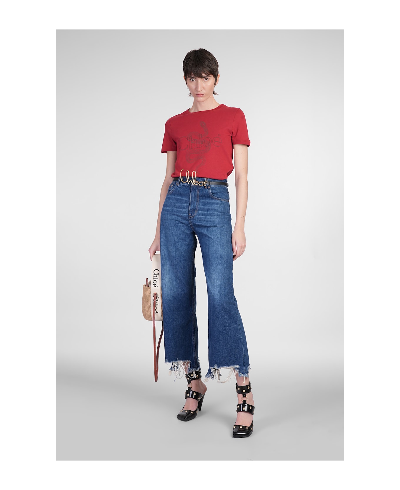 Chloé T-shirt In Red Cotton - red