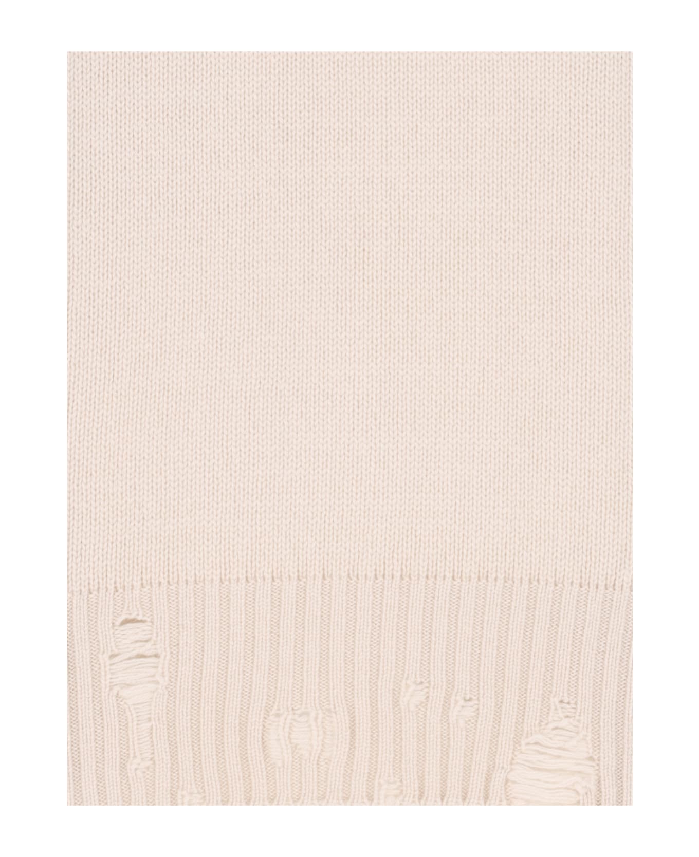 Canessa Destroyed Detail Sweater - Cream