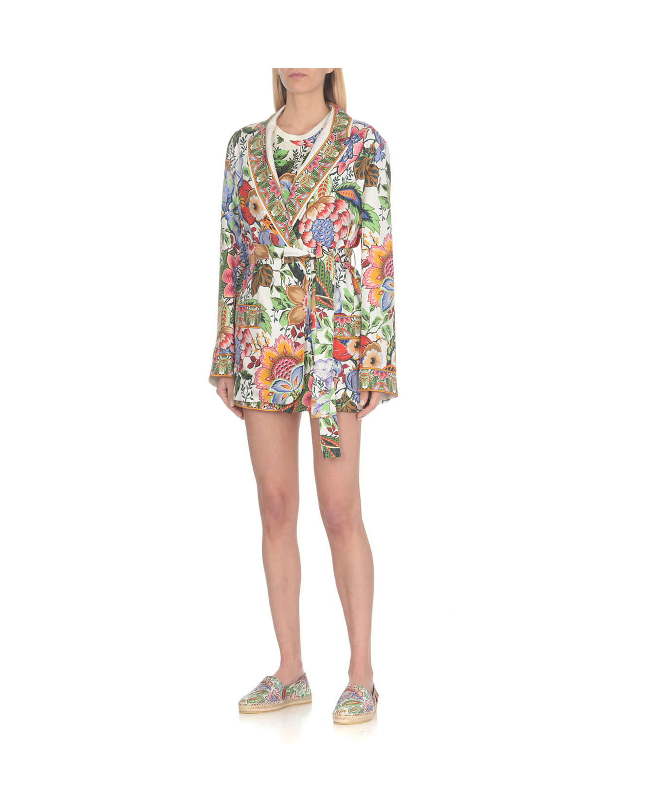 Etro Printed Silk Night Gown - MultiColour