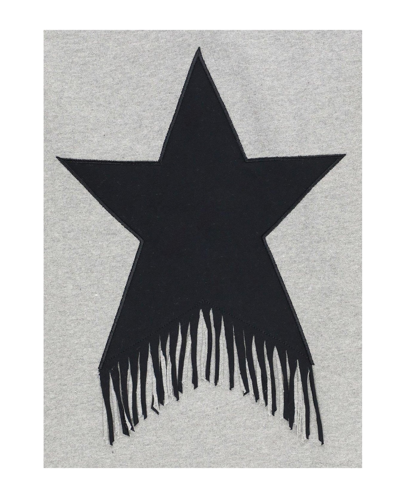 Stella McCartney Fringed Star Crewneck Sweatshirt - Grey