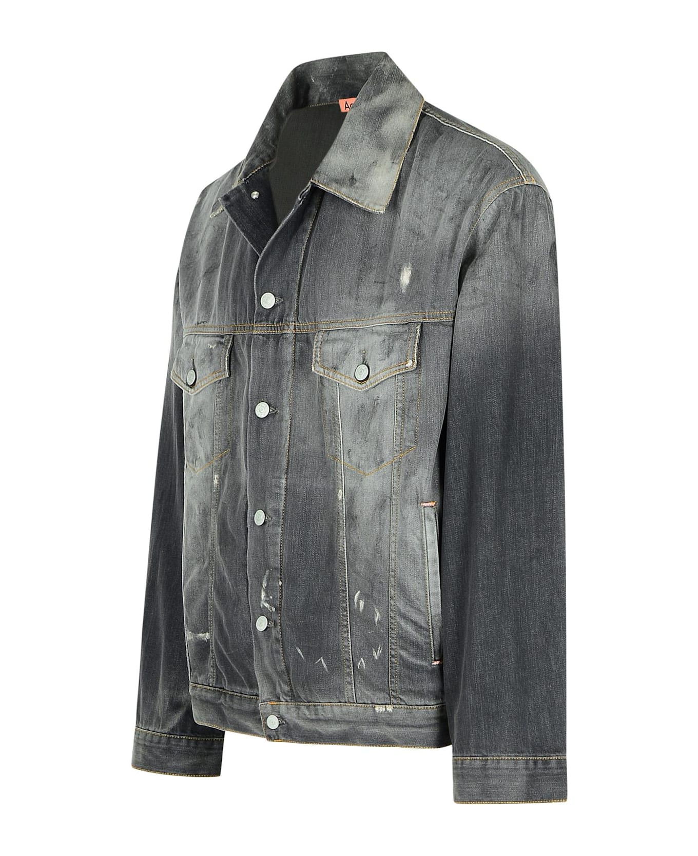 Acne Studios Grey Denim Jacket - Black