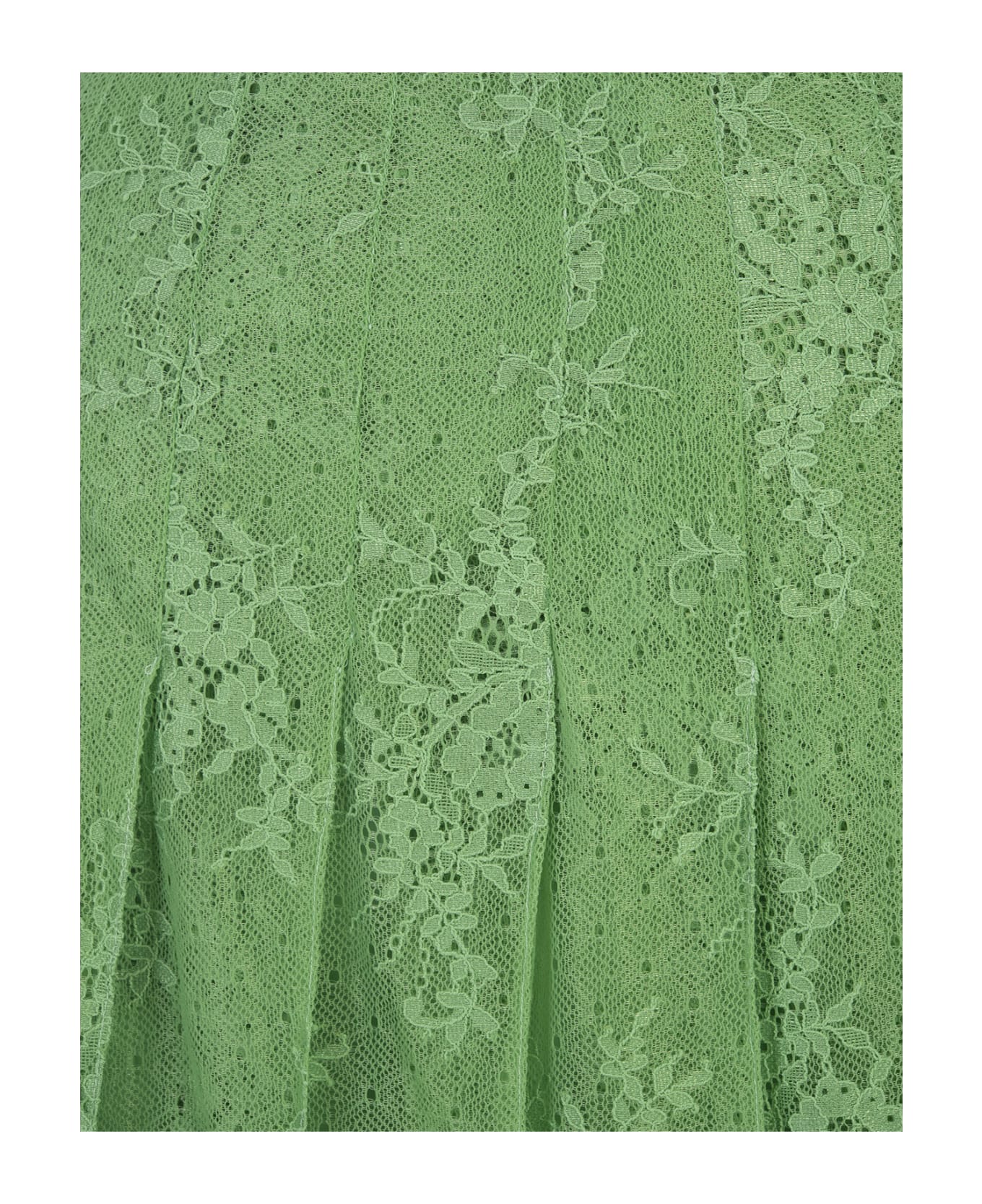 Ermanno Scervino Green Lace Pleated Skirt - Green スカート