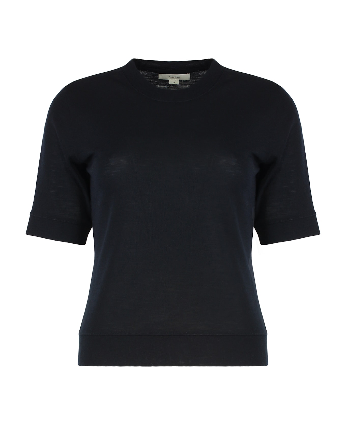 Vince Wool Fitted T-shirt - blue ニットウェア