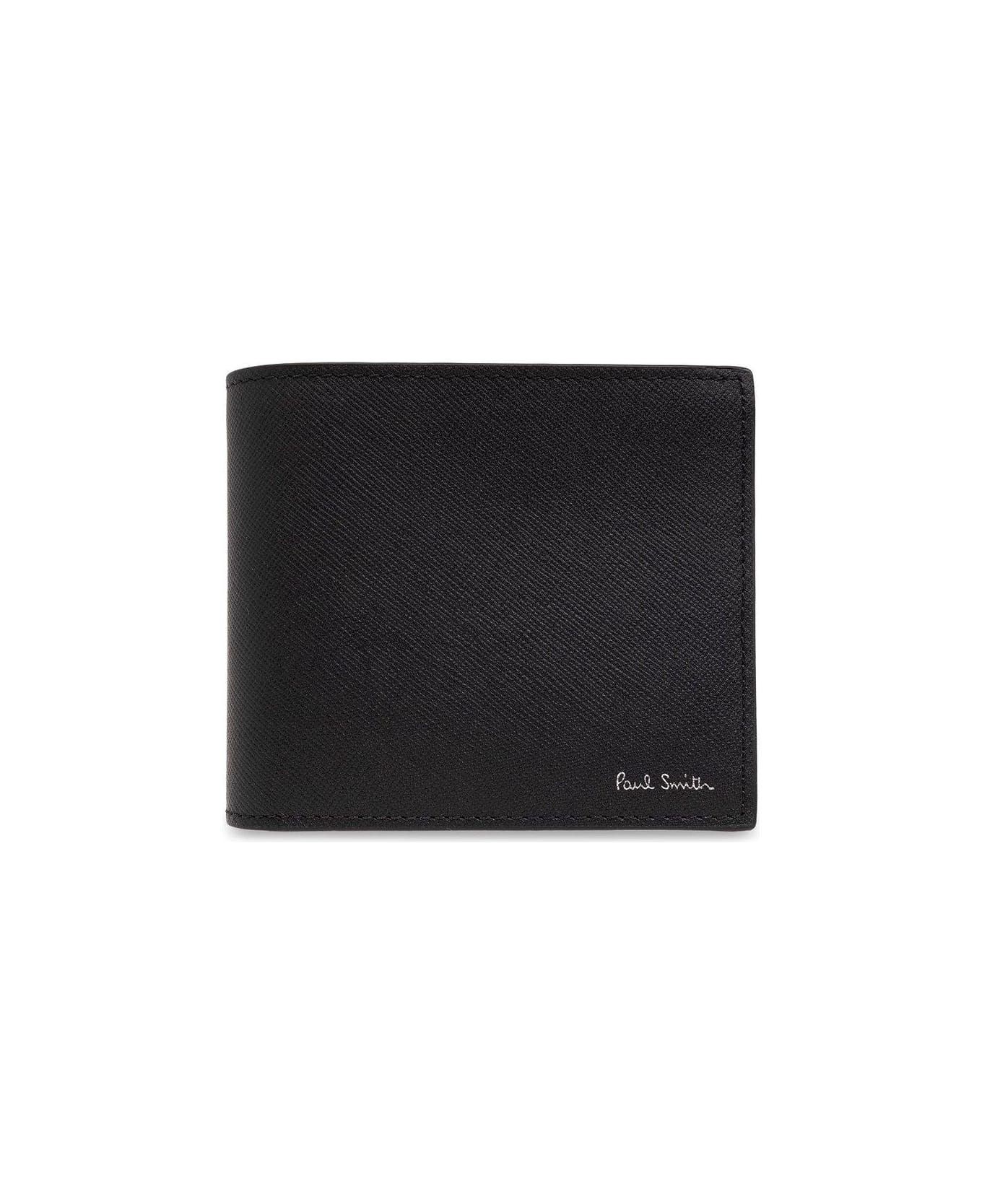 Paul Smith Folding Wallet With Logo - BLACK