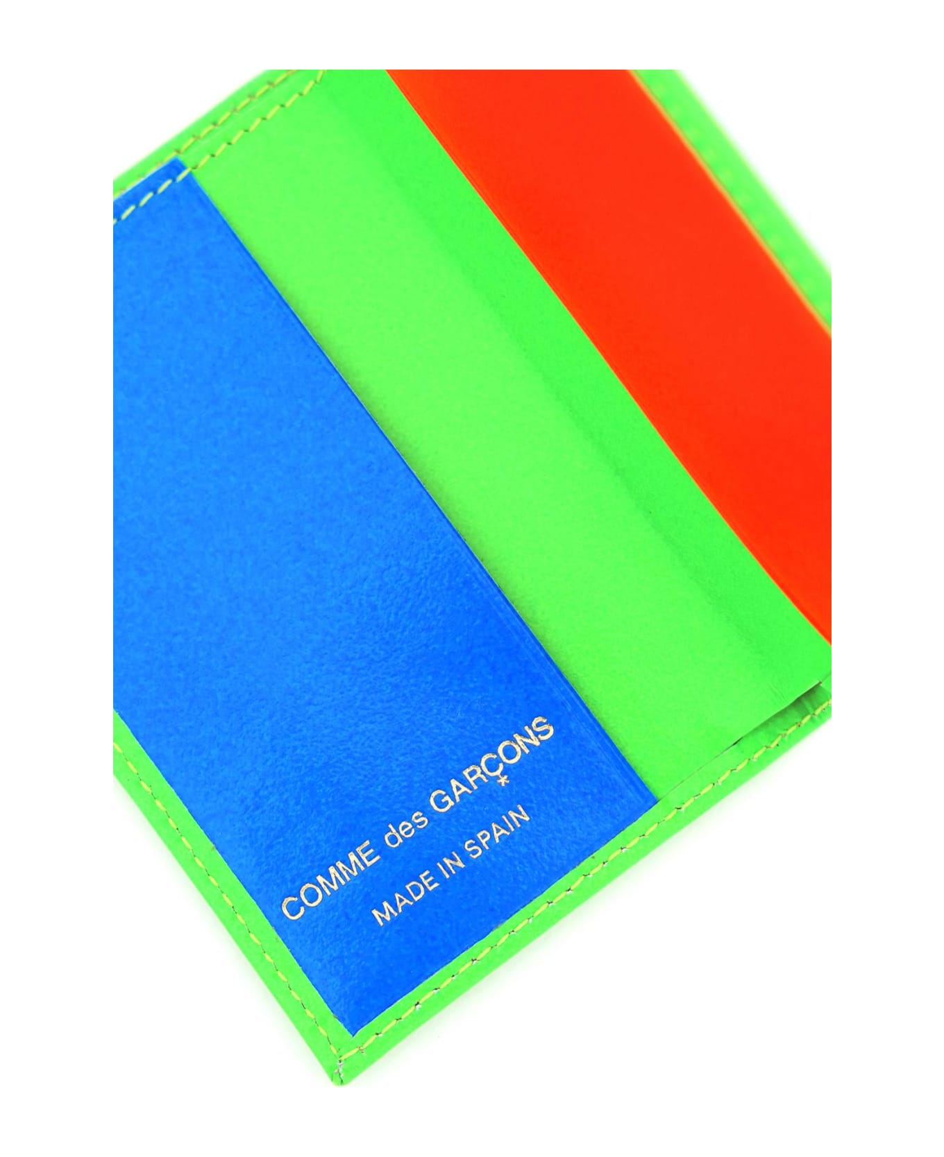 Comme des Garçons Wallet Super Fluo Wallet - GREEN (Blue)