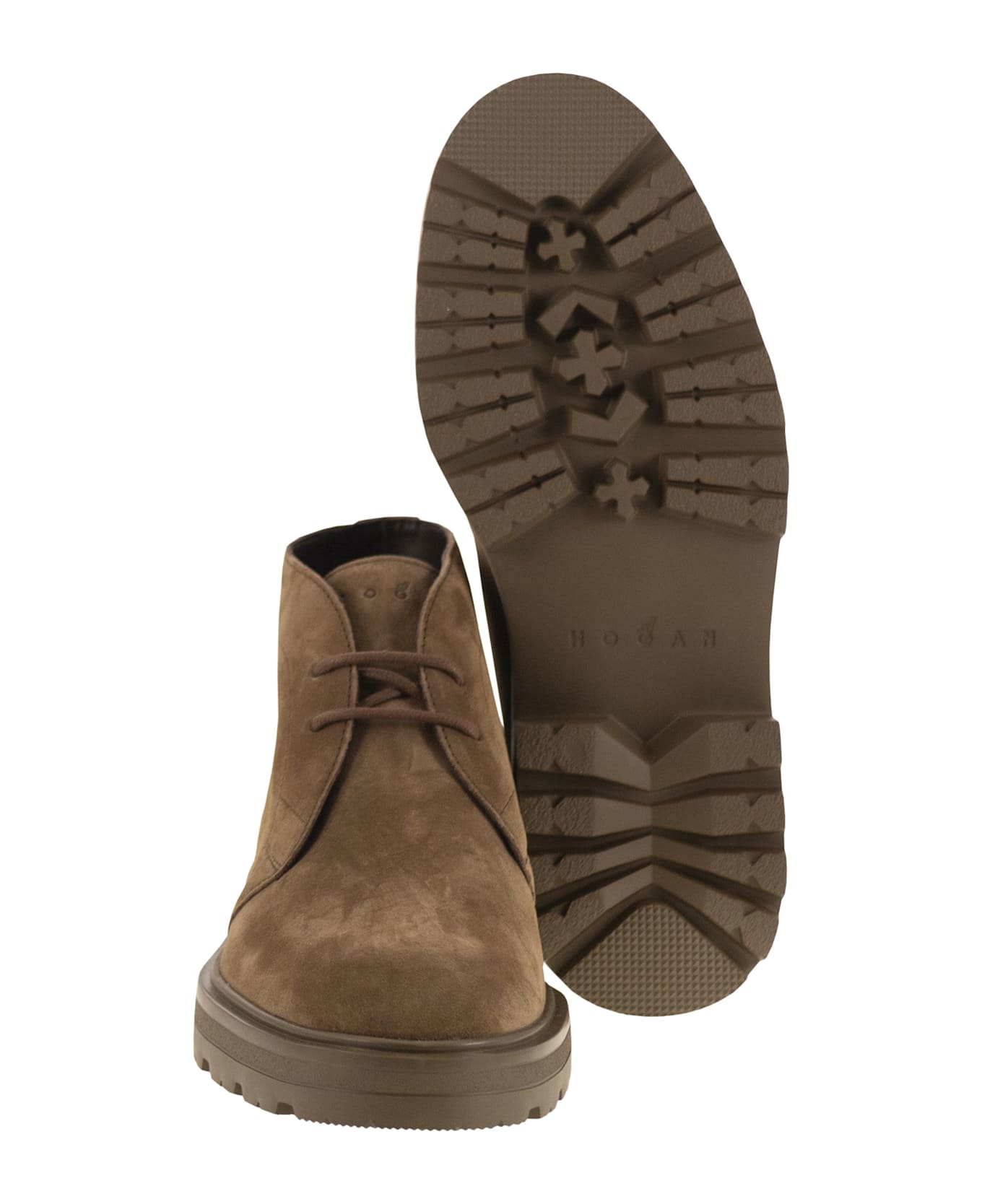 Hogan H673 - Lace-up Ankle Boot - Brown