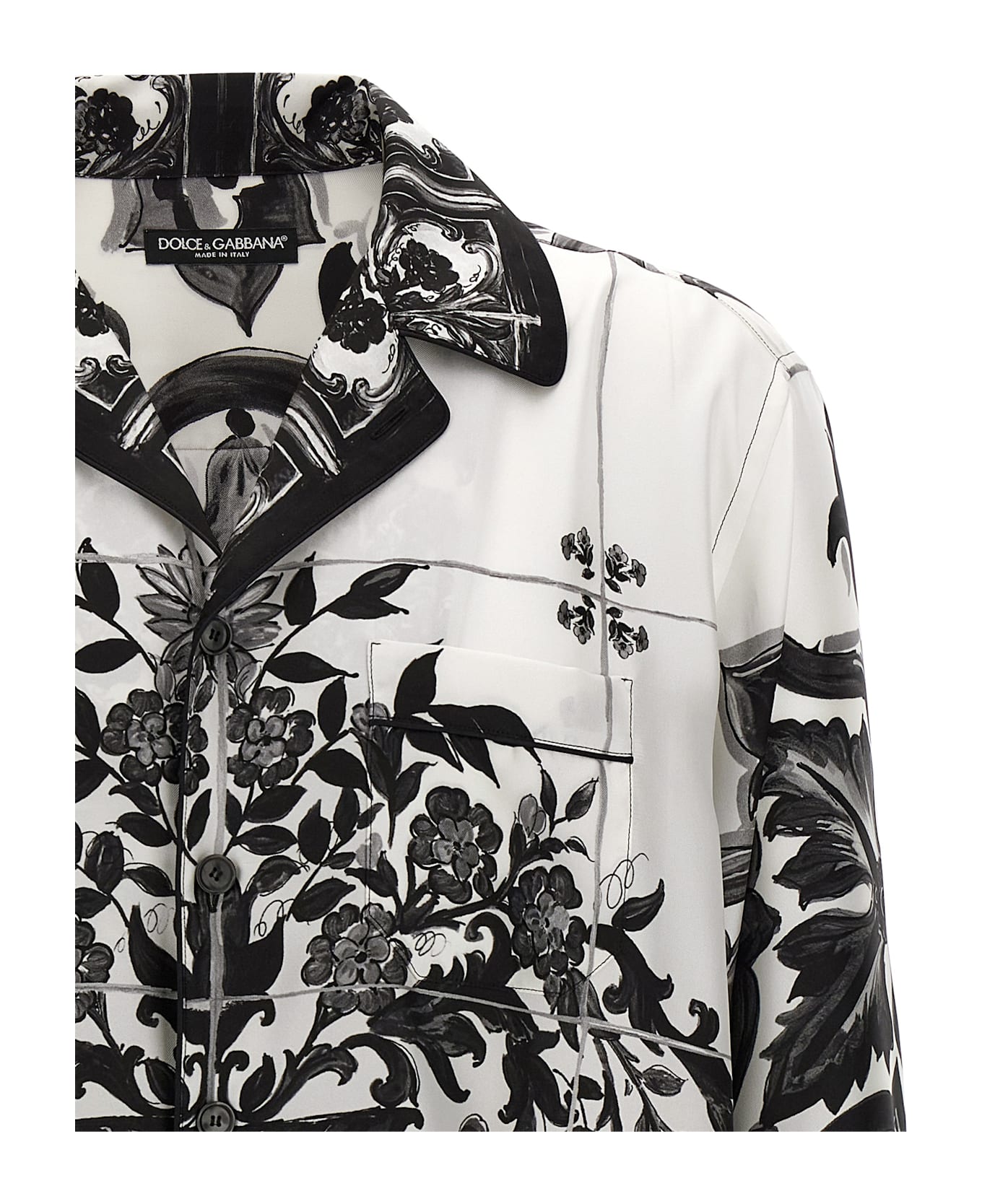 Dolce 
Gabbana 
vanity
 Silk Shirt - White/Black