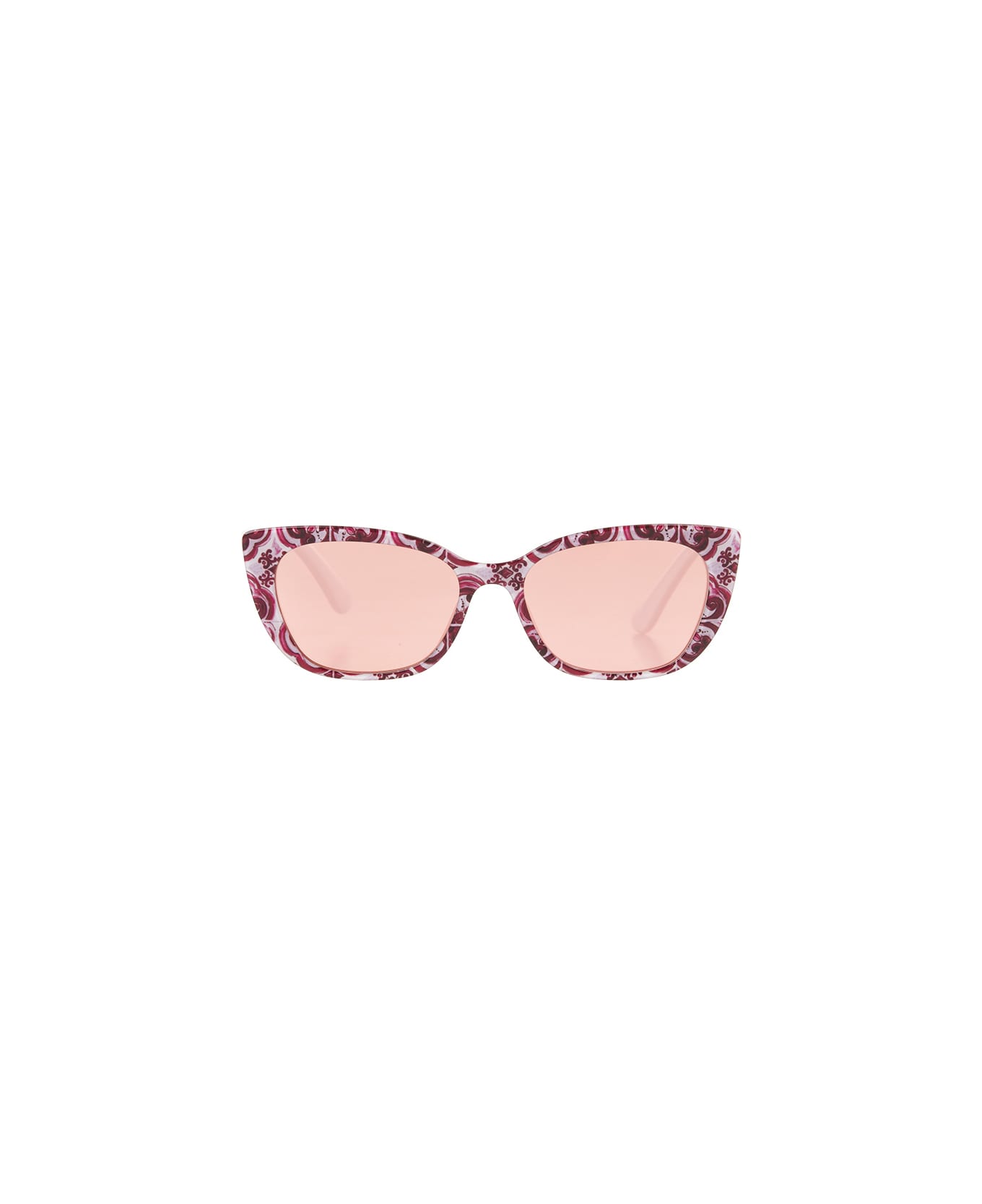 Dolce & Gabbana Sunglasses With Pink Majolica Print - Pink