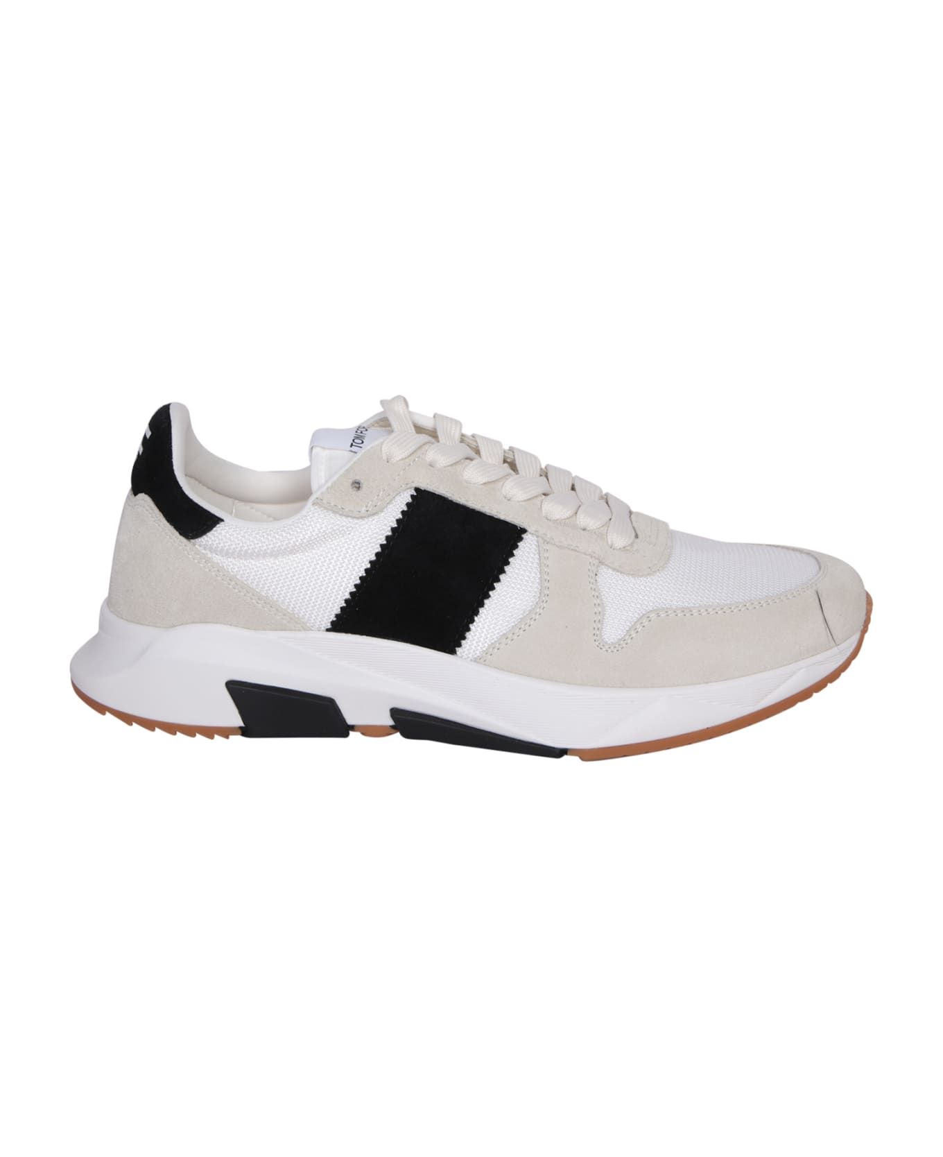 Tom Ford Leather And Fabric Low-top Sneakers - White スニーカー