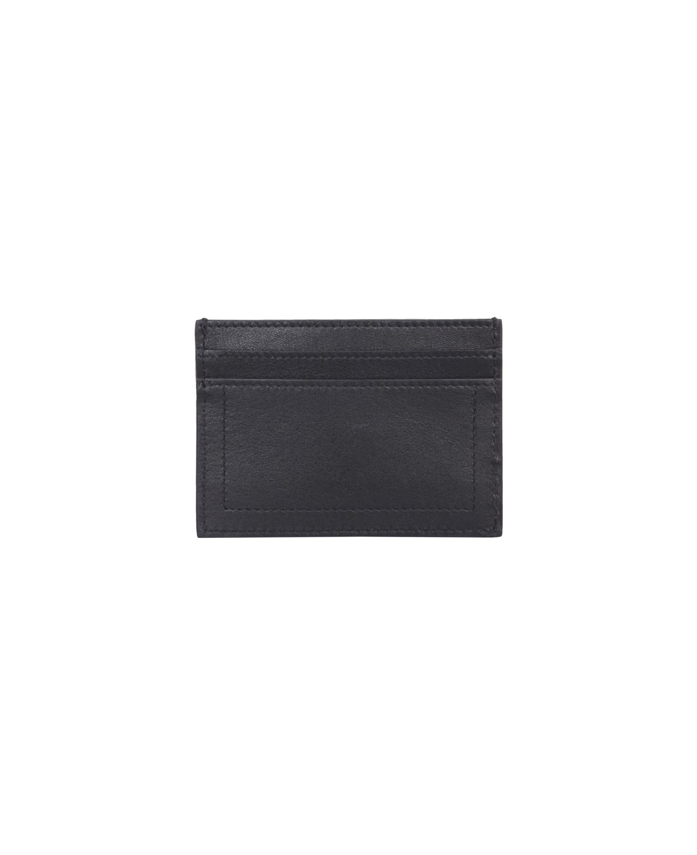 Moschino Leather Card Holder - BLACK