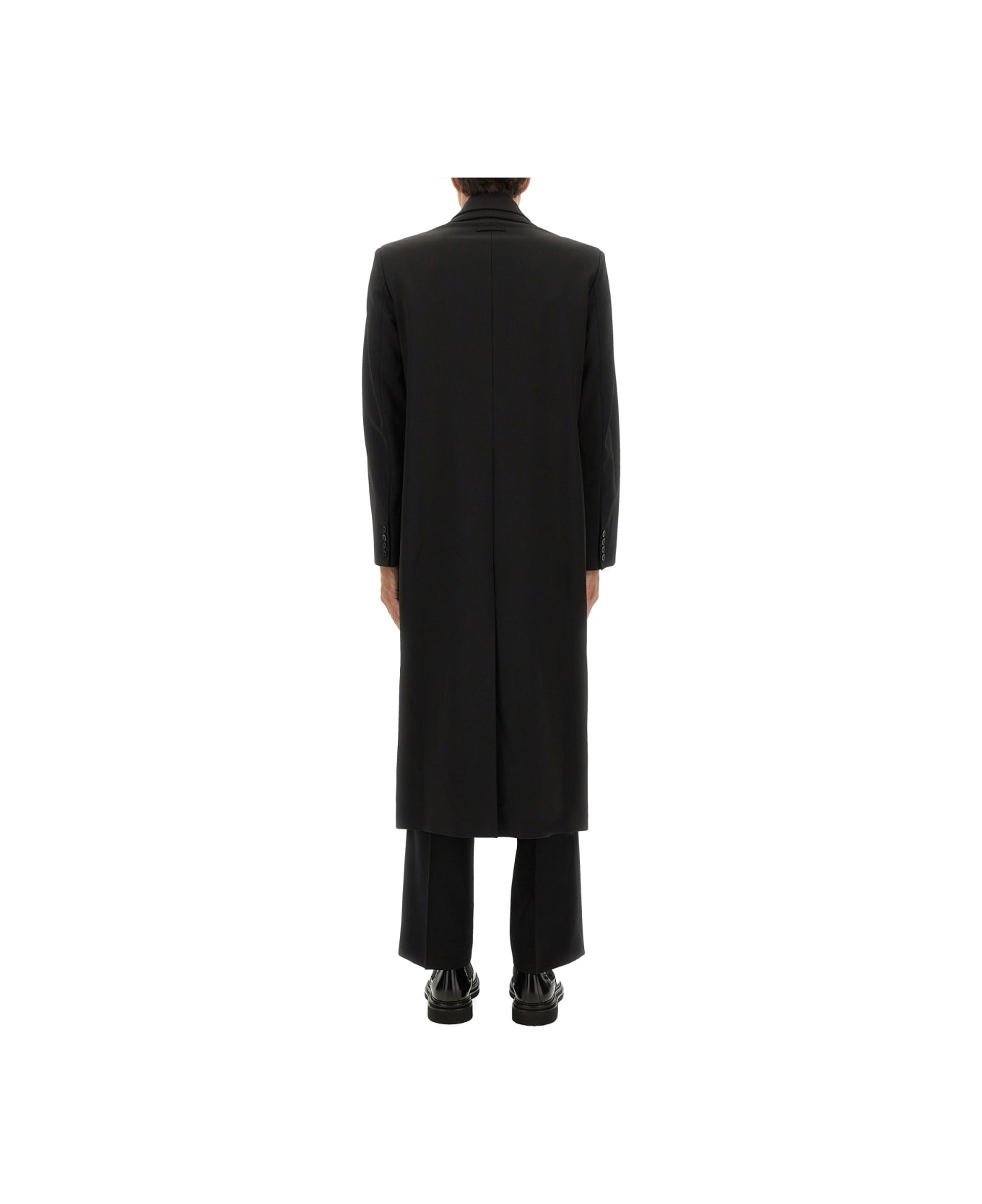 Jean Paul Gaultier Double Layer Coat - BLACK