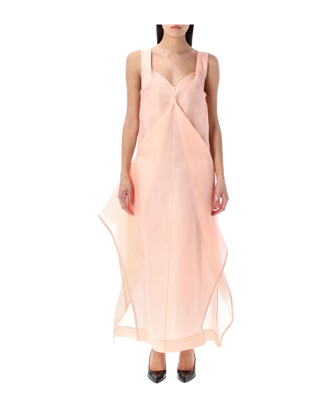 Khaite Kenith Silk Dress - SOFT PINK