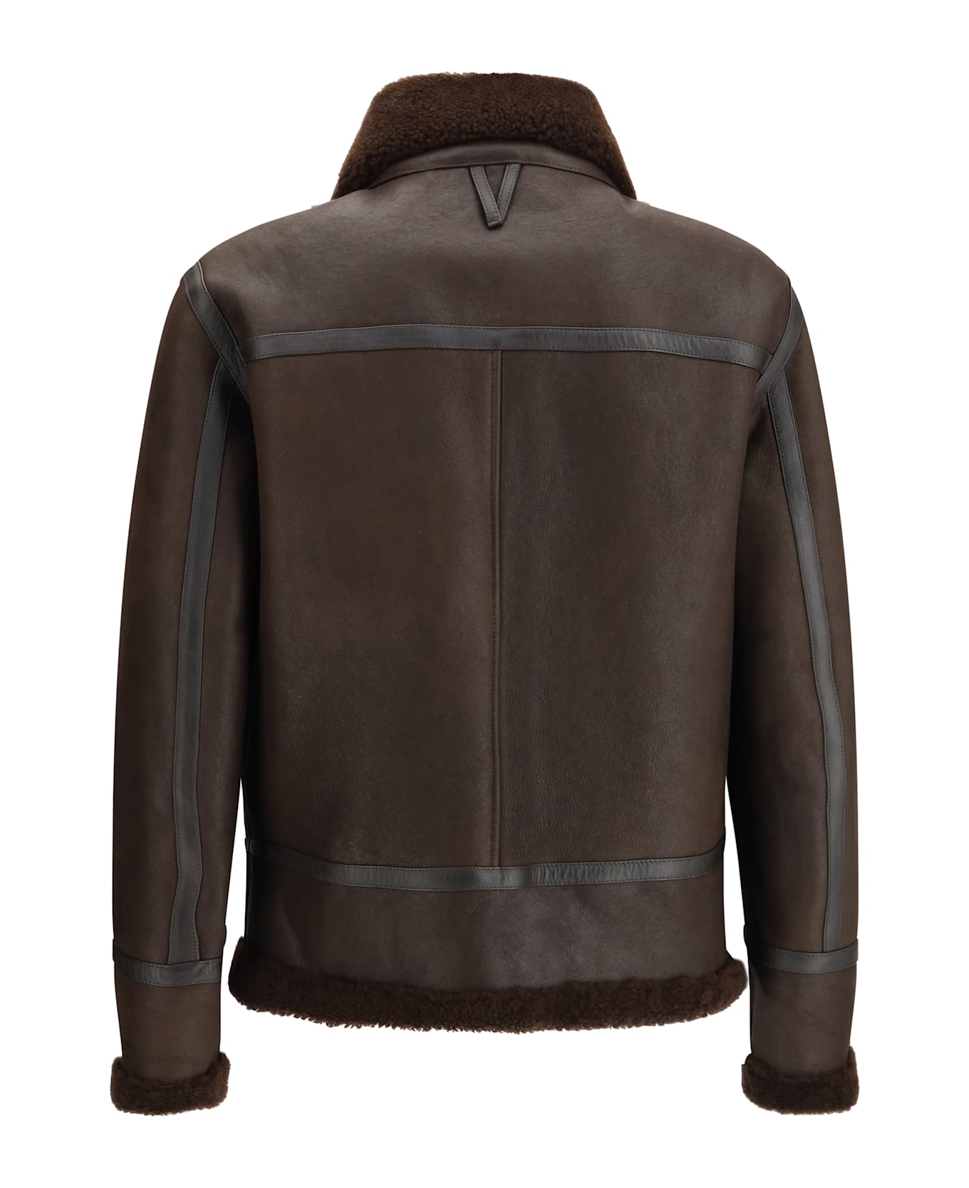 Valstar Coburn Aviator Jacket In Waxed Suede Shearling ジャケット