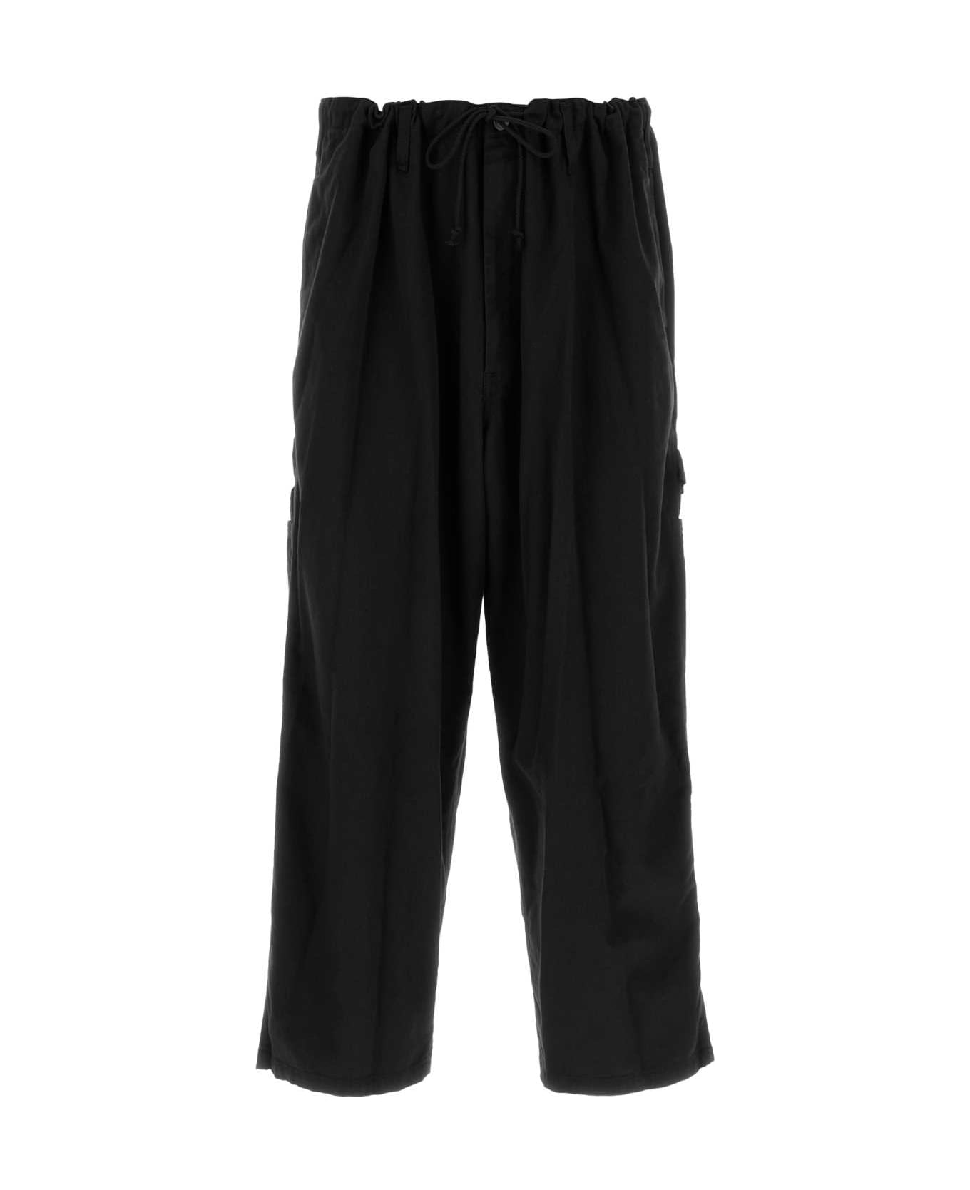 Yohji Yamamoto Black Cotton Pant - BLACK