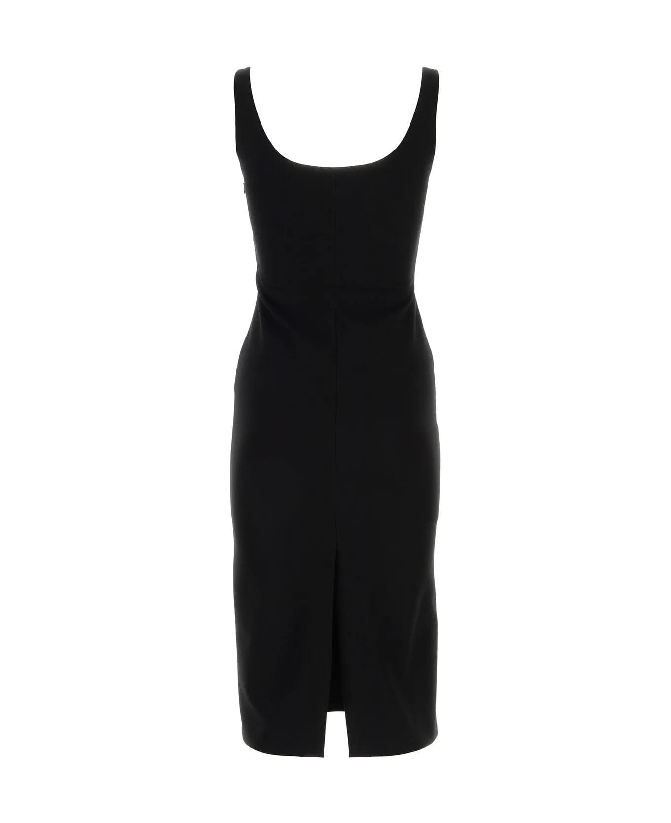 Blumarine Black Stretch Viscose Blend Dress - Nero ワンピース＆ドレス