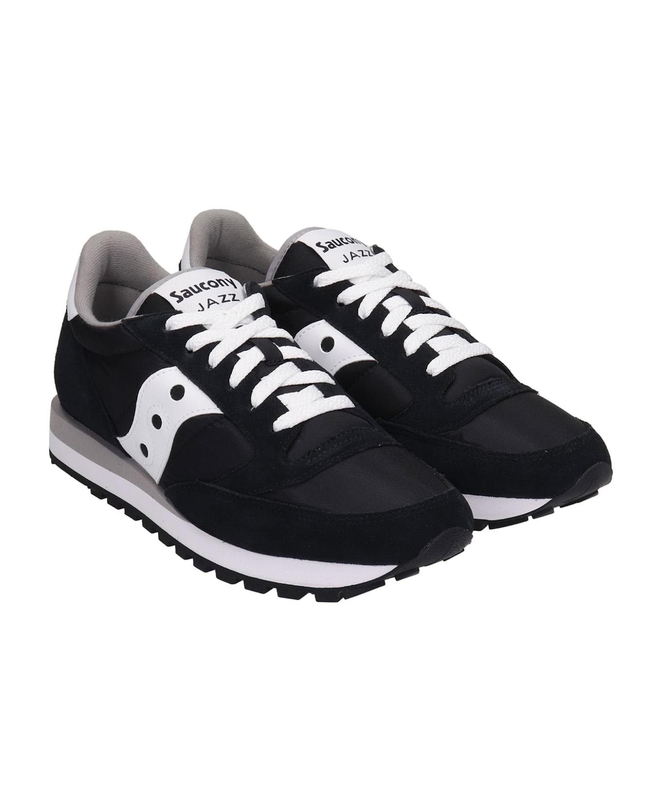 Saucony Jazz Original Sneakers In Black Suede And Fabric - Blk/wht スニーカー
