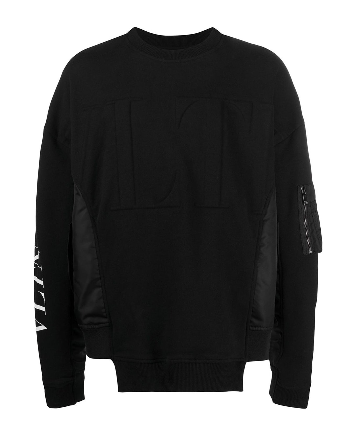 Valentino Vltn Embossed Sweatshirt - Black フリース