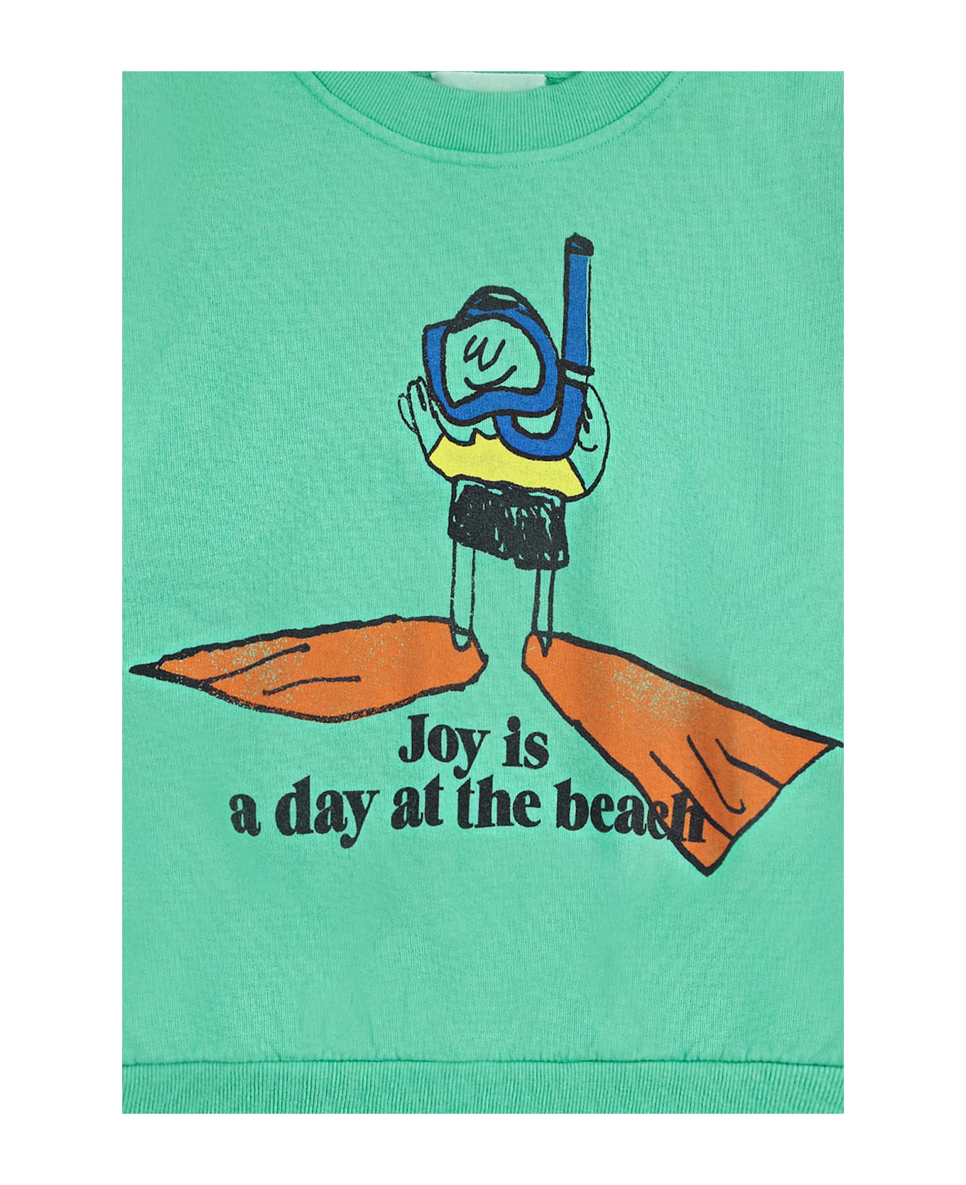 Bobo Choses Green Sweatshirt For Kids With Diver Print - Green