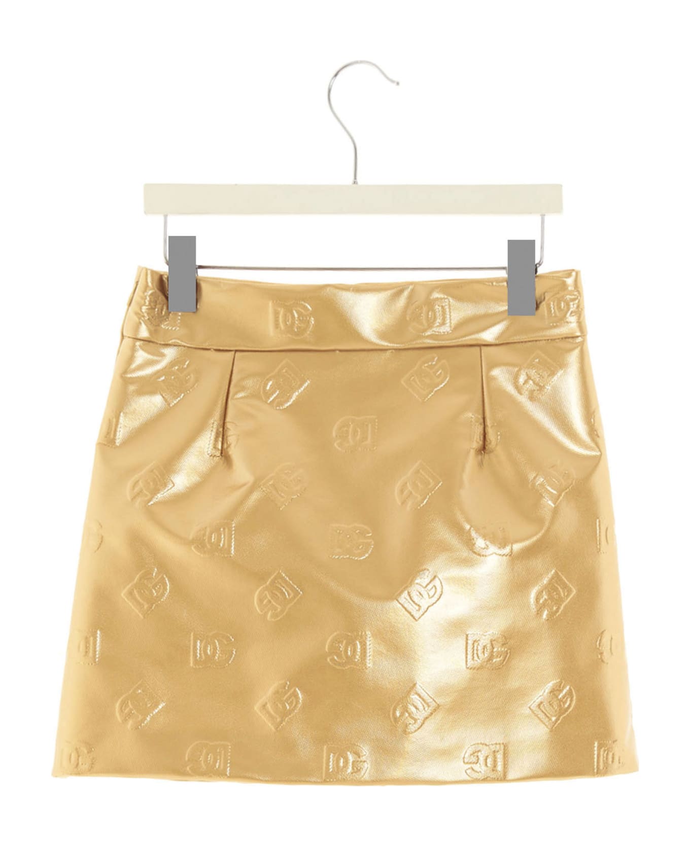 Dolce & Gabbana Logo Skirt - Gold