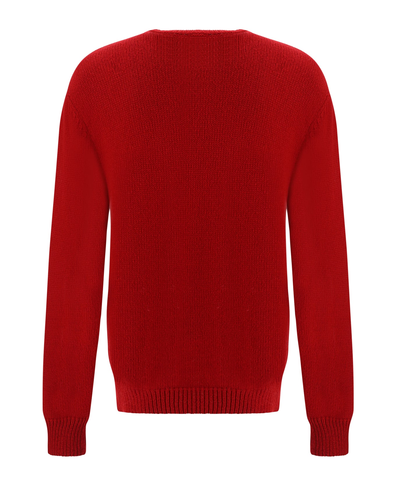 Balmain Logo Wool Sweater - Red ニットウェア