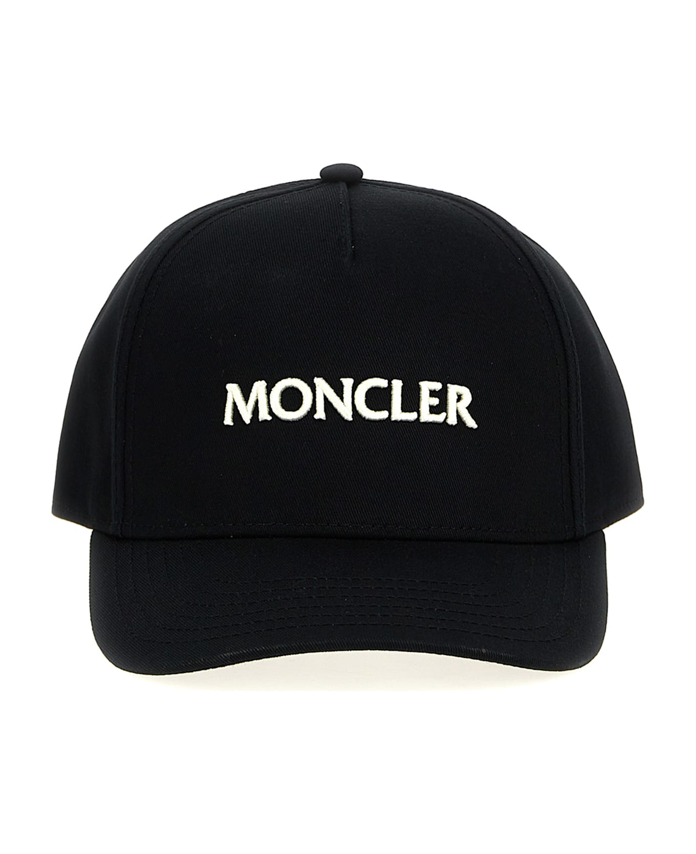 Moncler Logo Embroidery Cap - BLACK