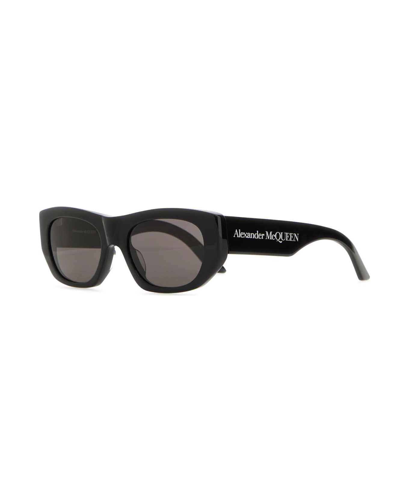Alexander McQueen Black Acetate Punk Rivet Sunglasses - SOLIDGREY サングラス