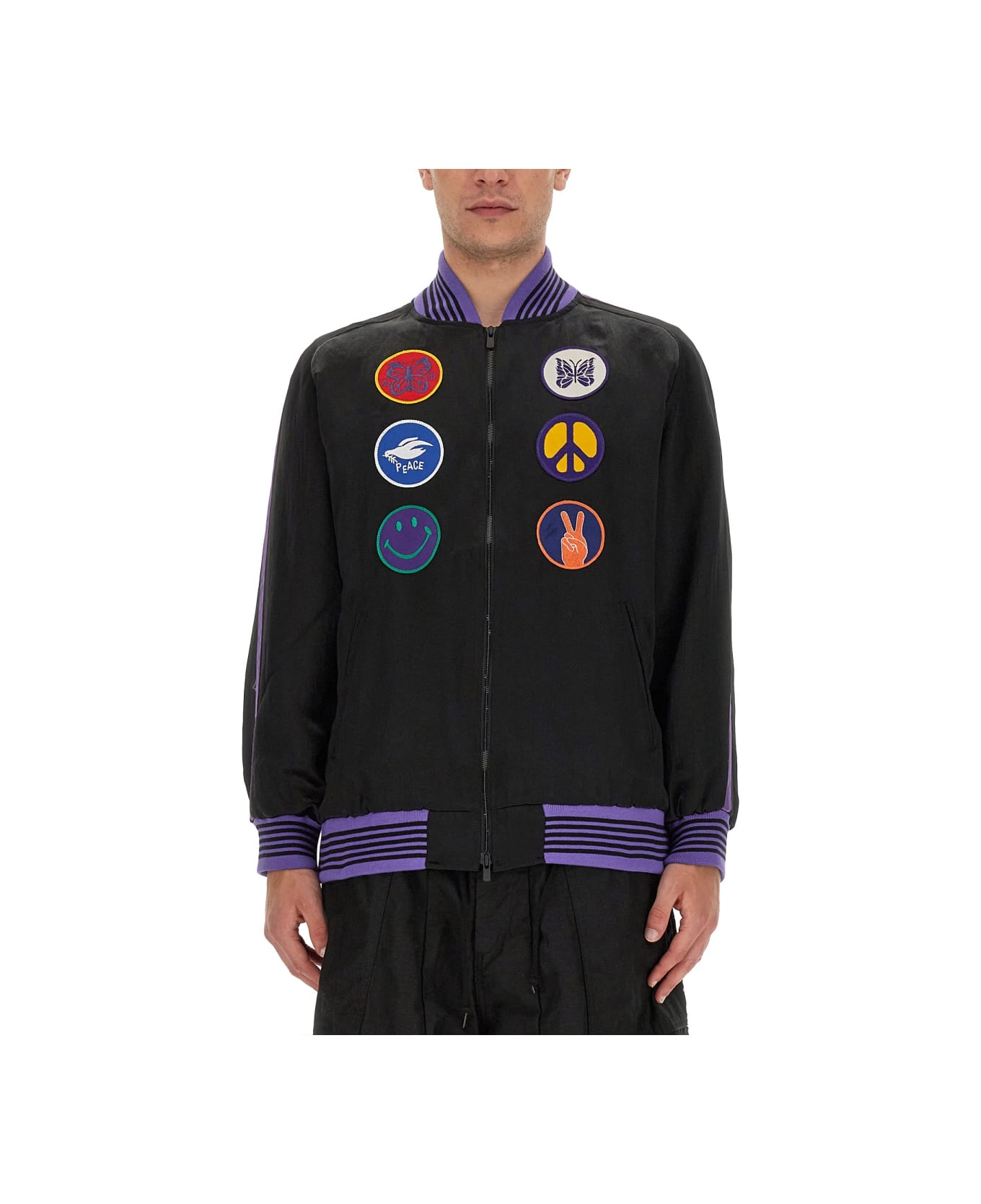 Needles Satin Jacket - BLACK