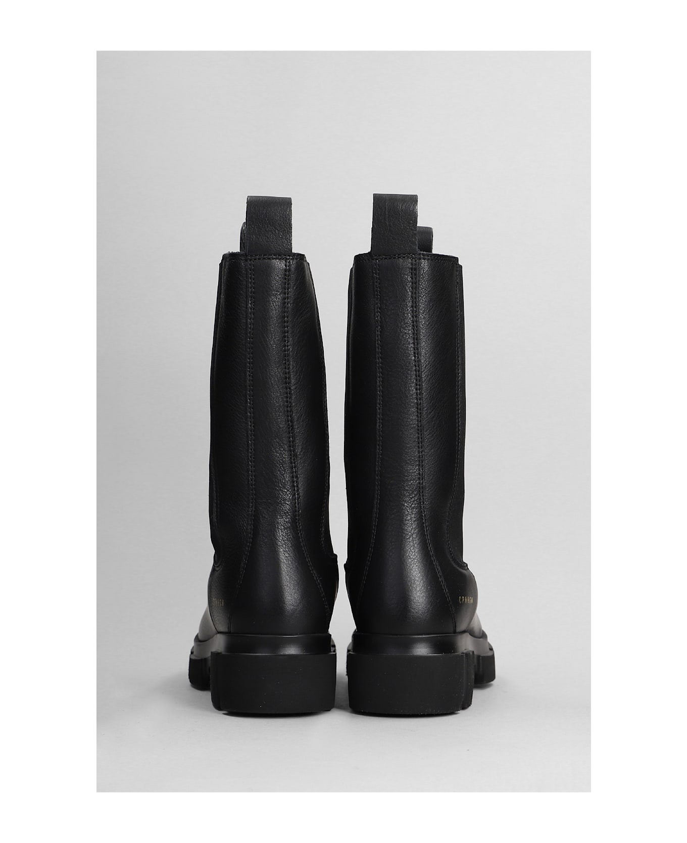 Copenhagen Cph 500 Combat Boots In Black Leather - black