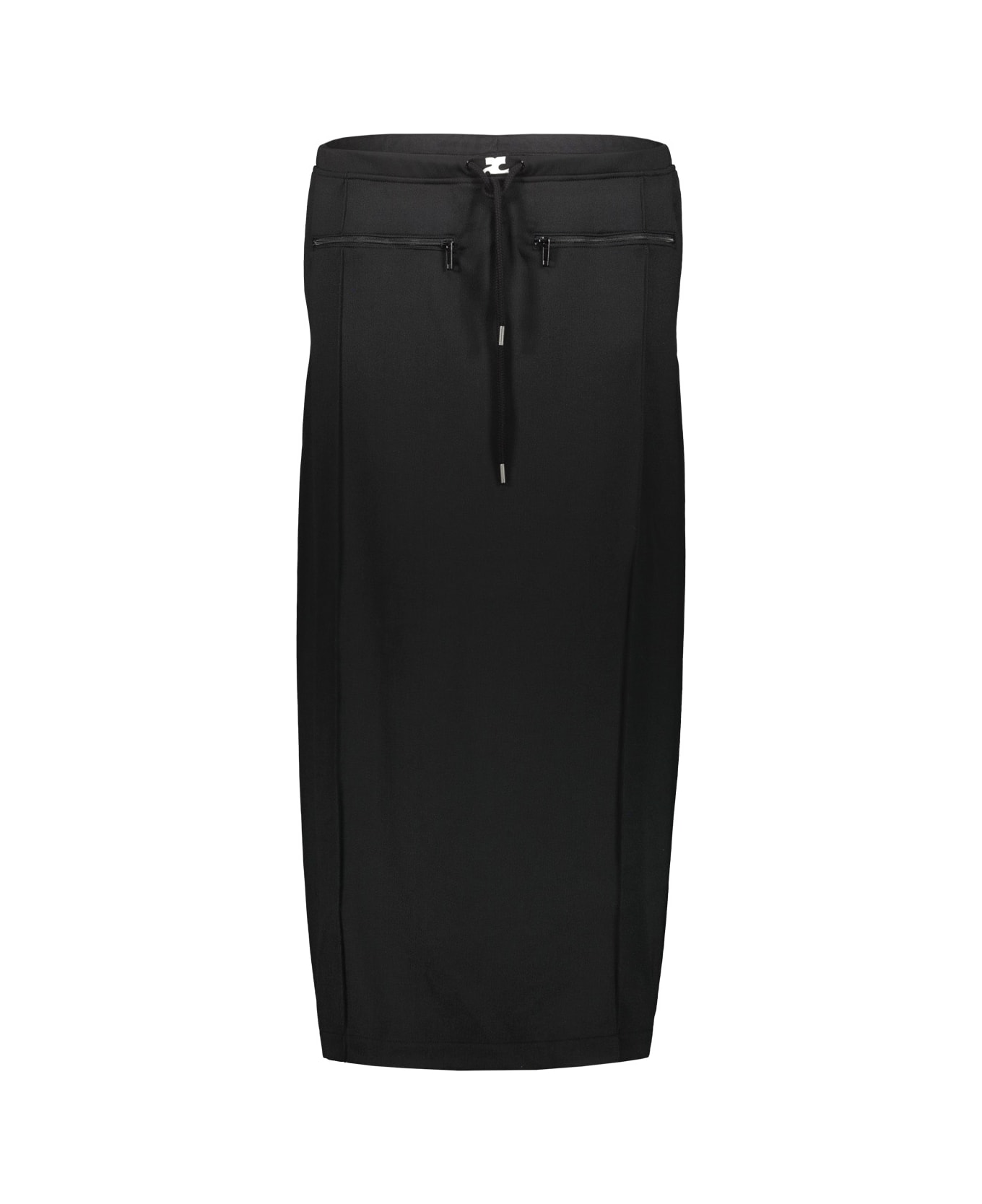 Courrèges Long Skirt Tracksuit - Black