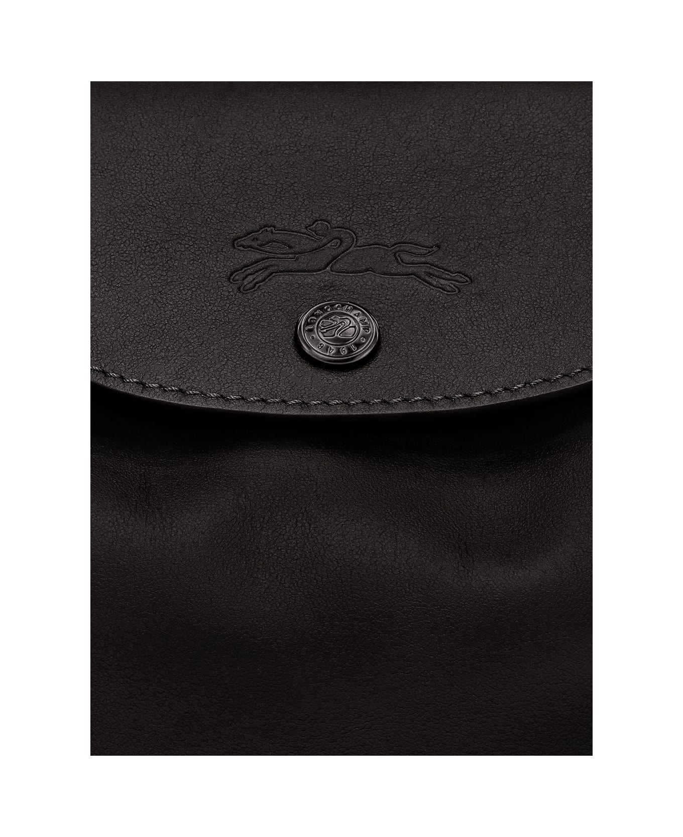 Longchamp 'le Pilage Xtra' Black Medium Shoulder Strap With Removable Shoulder Strap And Embossed Lgoo On The Front In Leather Woman - Black