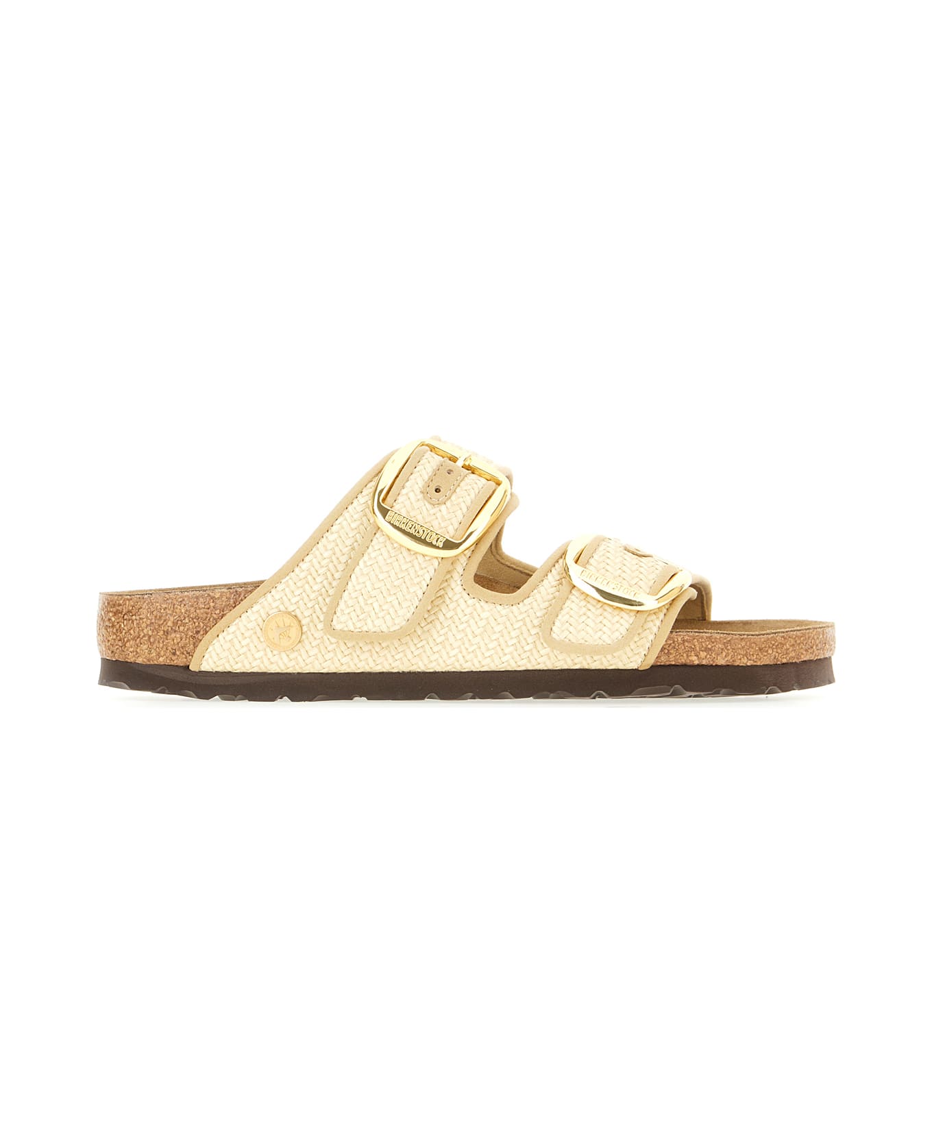 Birkenstock Rafia Arizona Big Buckle Sandals - NATURAL