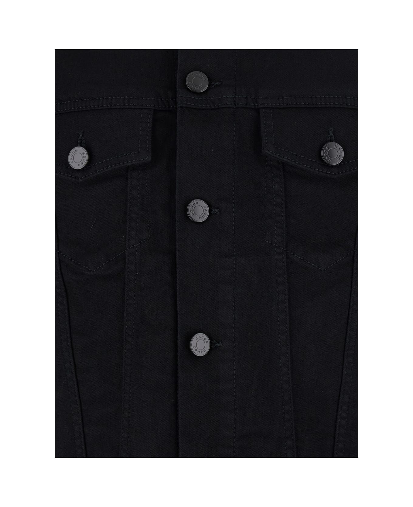 Jacob Cohen 
brad
 Black Jacket With Classic Collar And Logo Patch On The Rear In Denim Man - Black