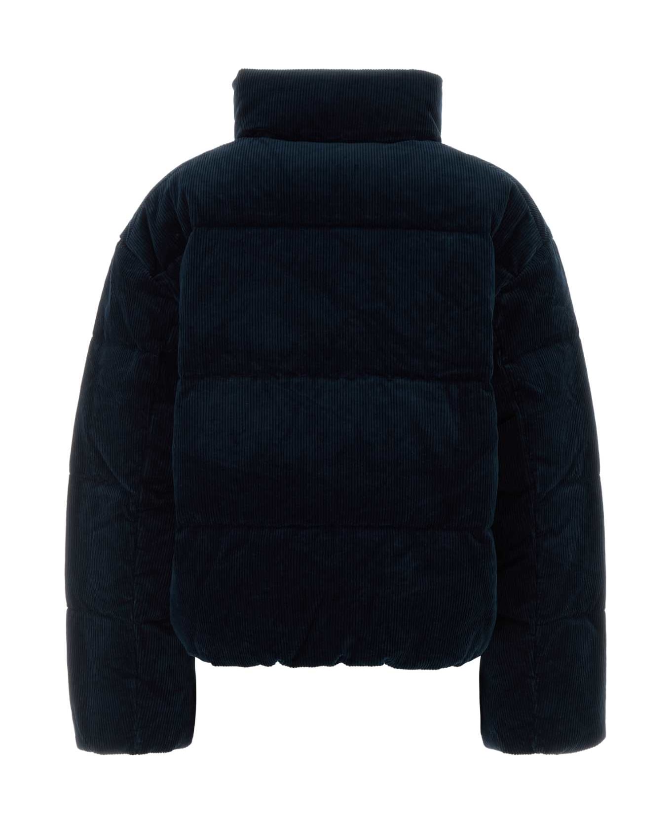 Ralph Lauren Midnight Blue Stretch Corduroy Down Jacket - navy